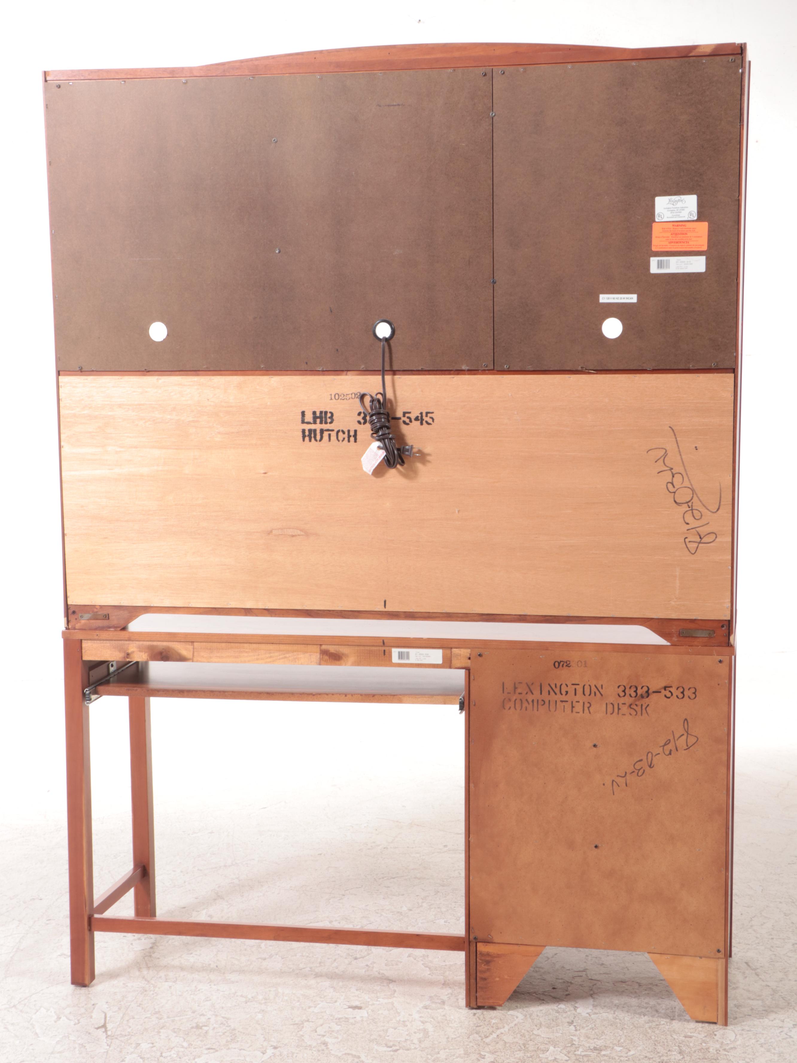 Lexington Furniture Cherrywood Computer Desk with Hutch