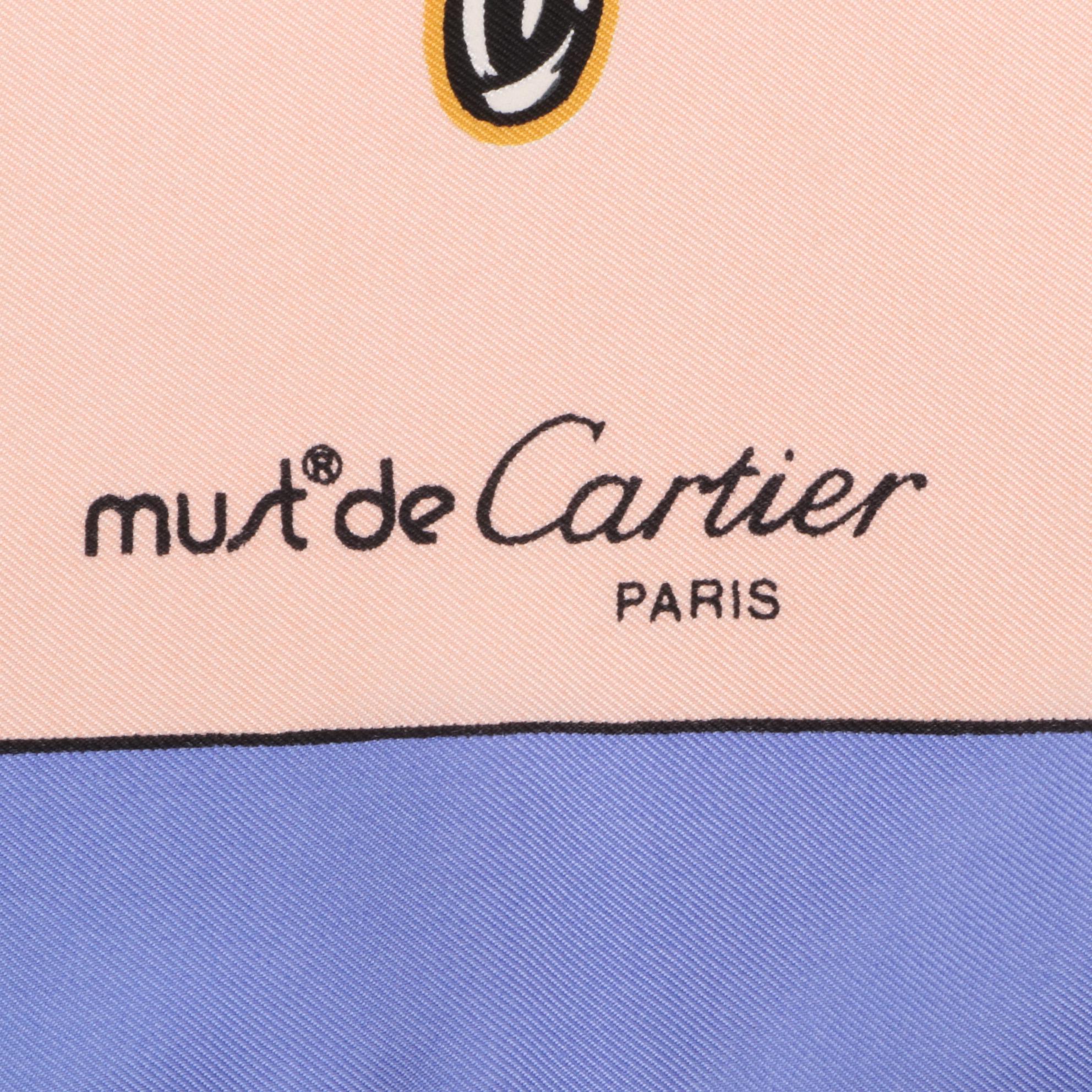 Must de Cartier Bijoux Print Scarf in Silk Twill with Box