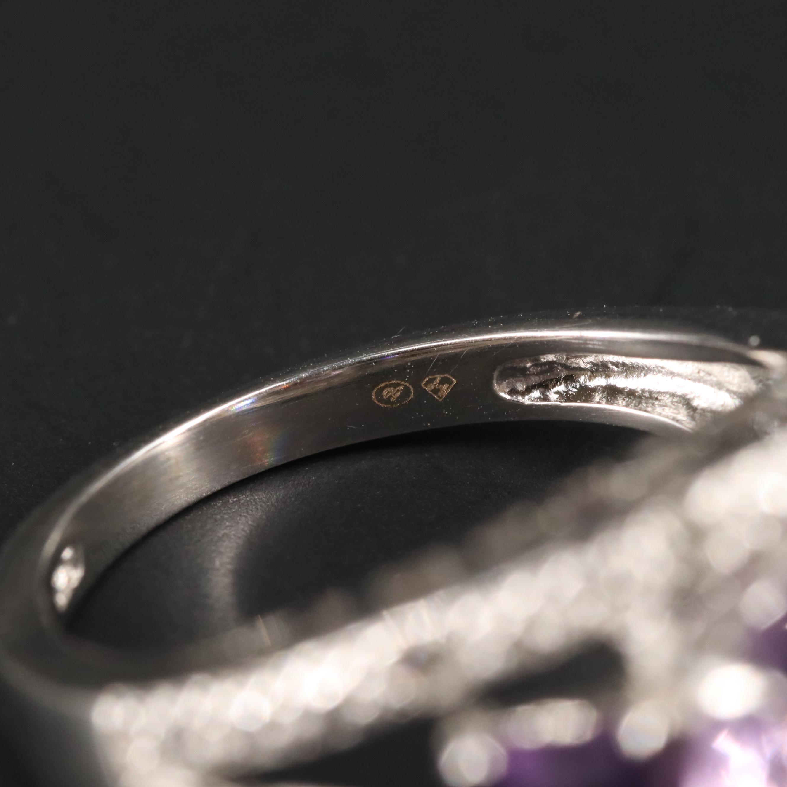 Sterling Silver Amethyst and Sapphire Ring