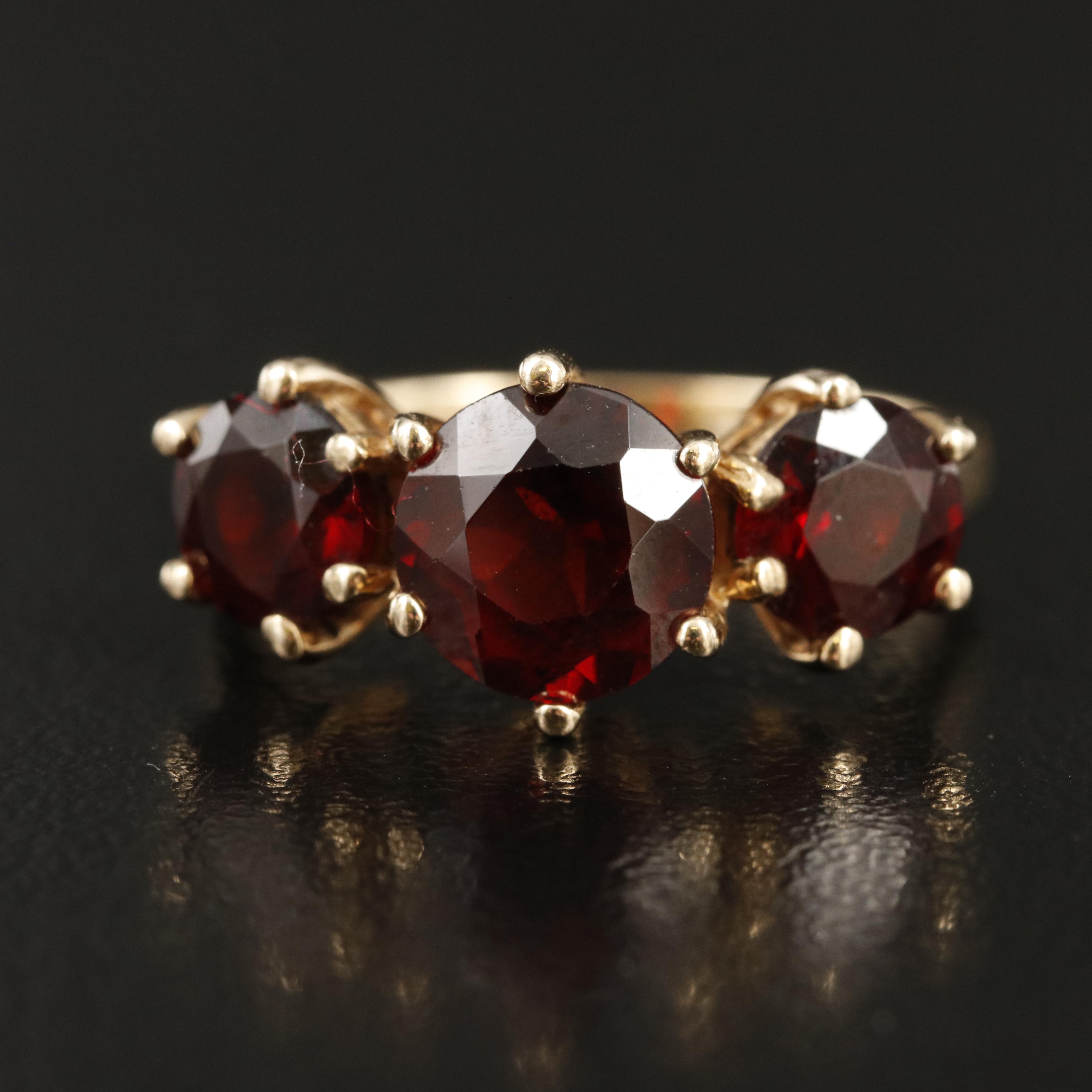 10K Garnet Ring