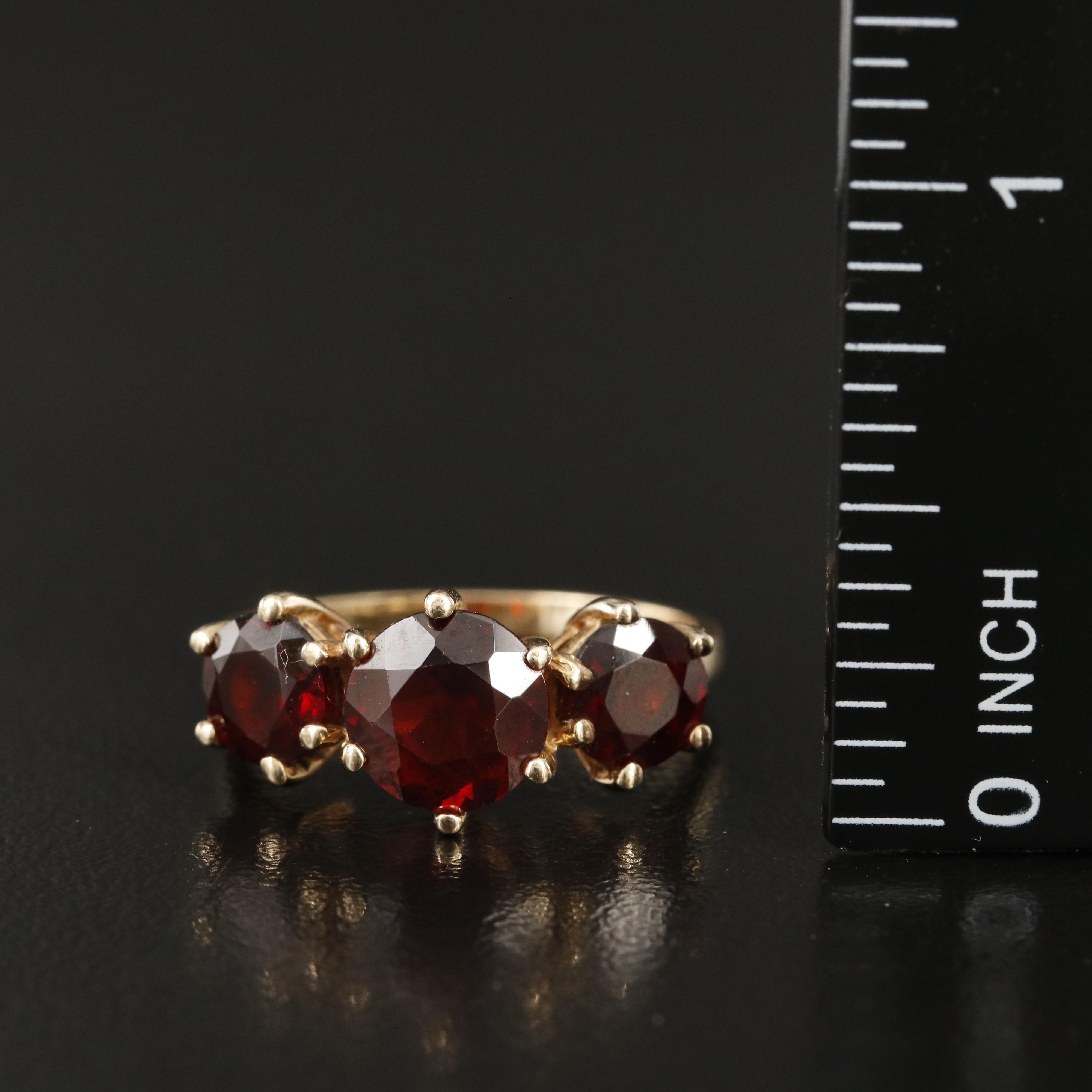 10K Garnet Ring