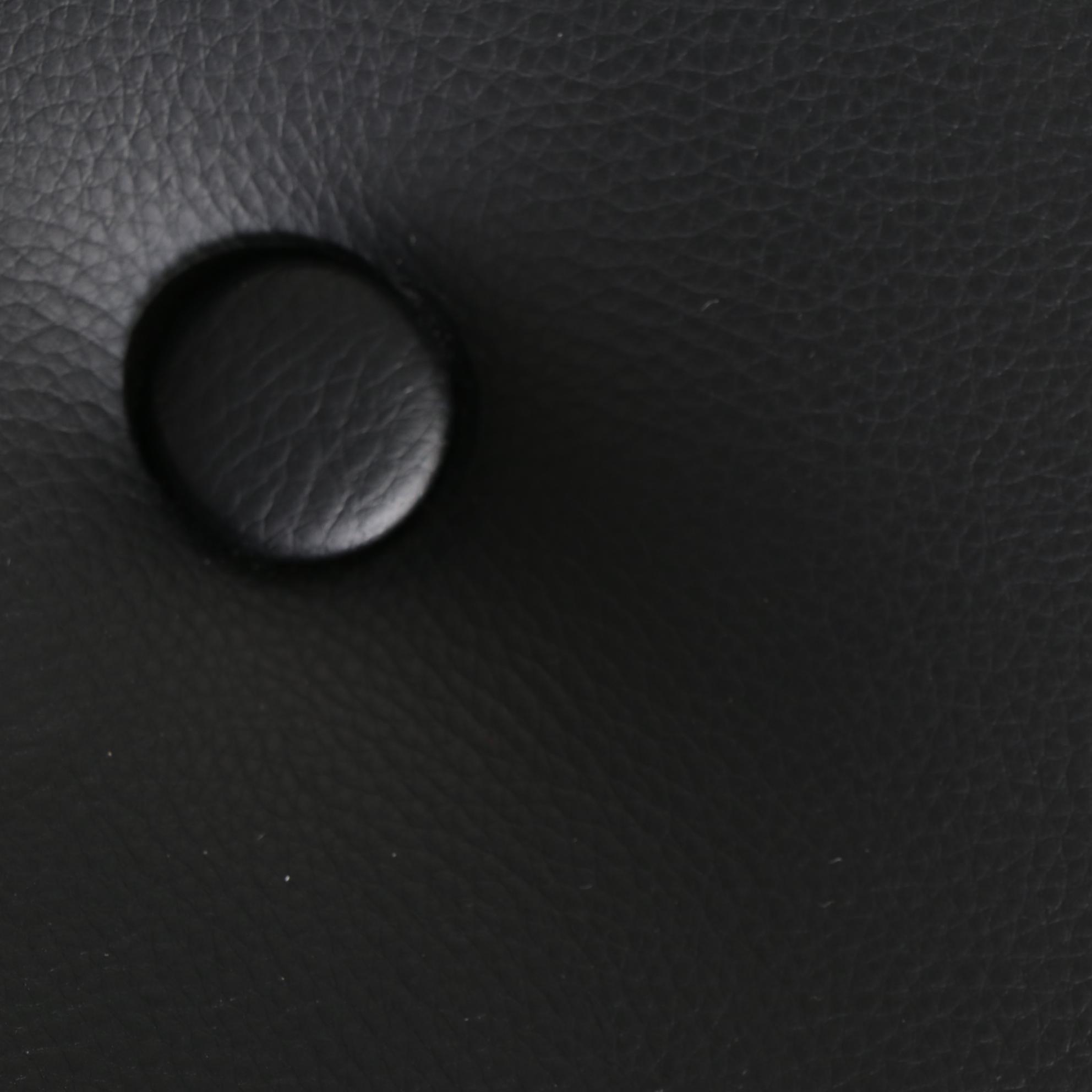 Lumisource "Lombardi" Black Vinyl and Molded Shell Adjustable Barstool