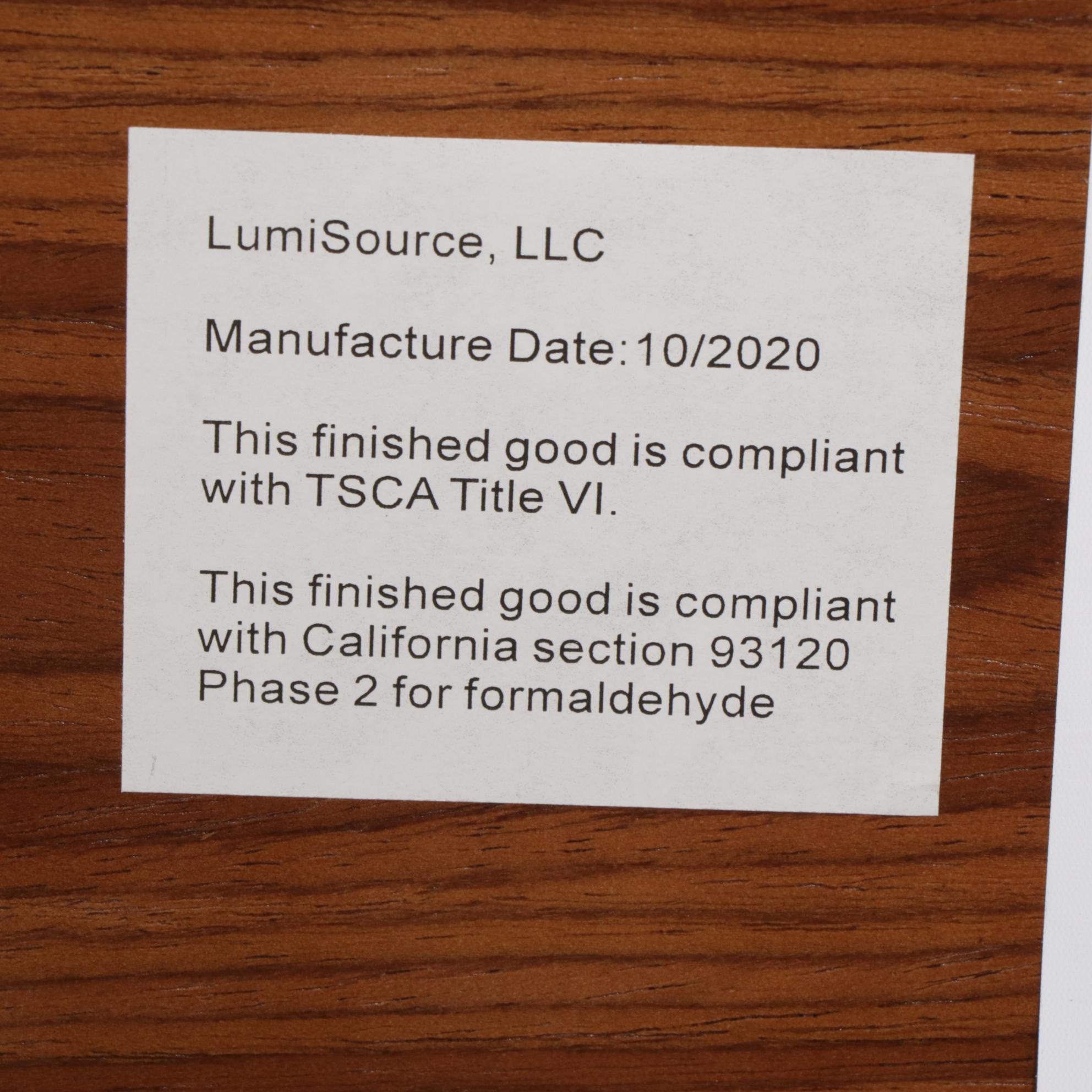 Lumisource "Lombardi" Black Vinyl and Molded Shell Adjustable Barstool