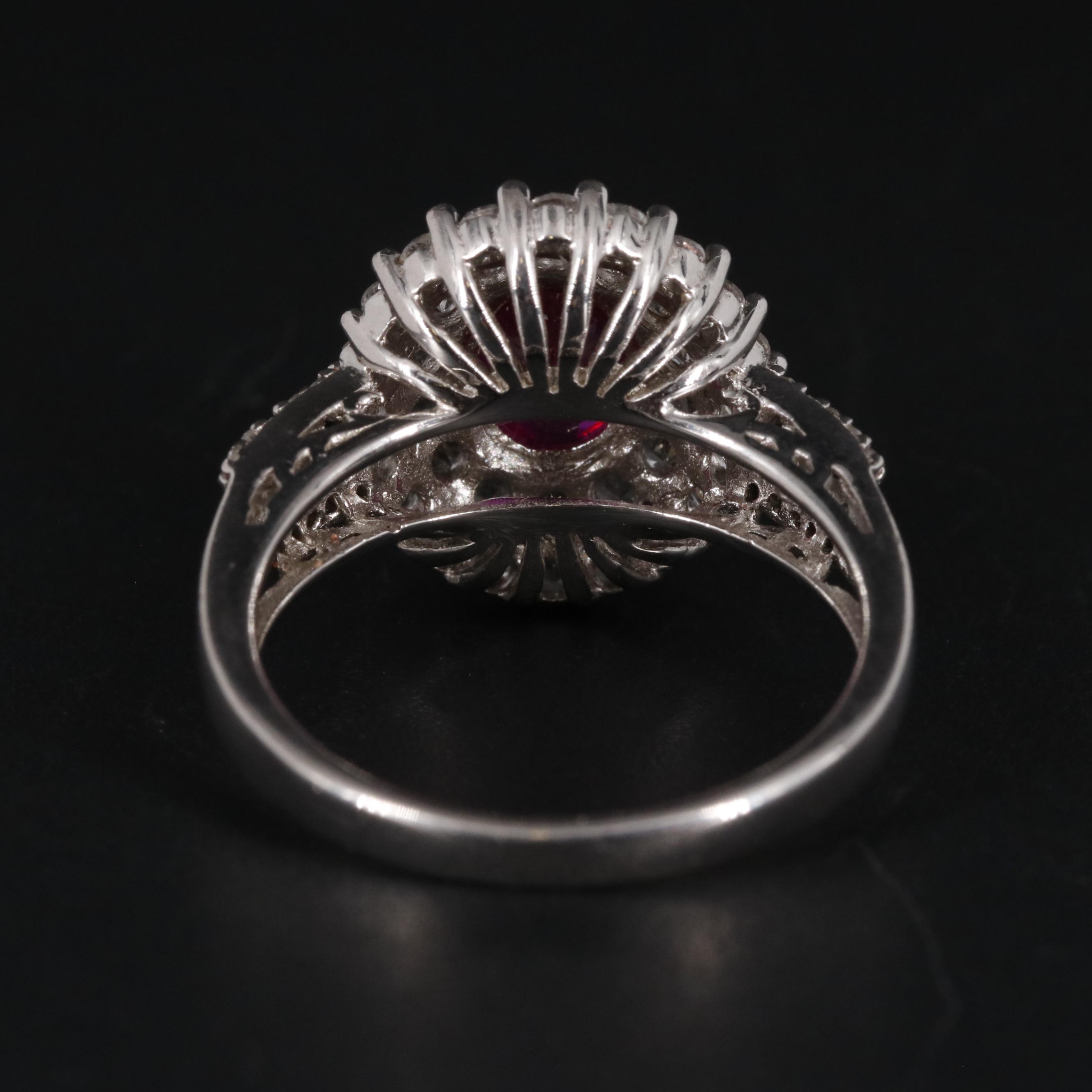 Sterling Silver Ruby and Sapphire Ring