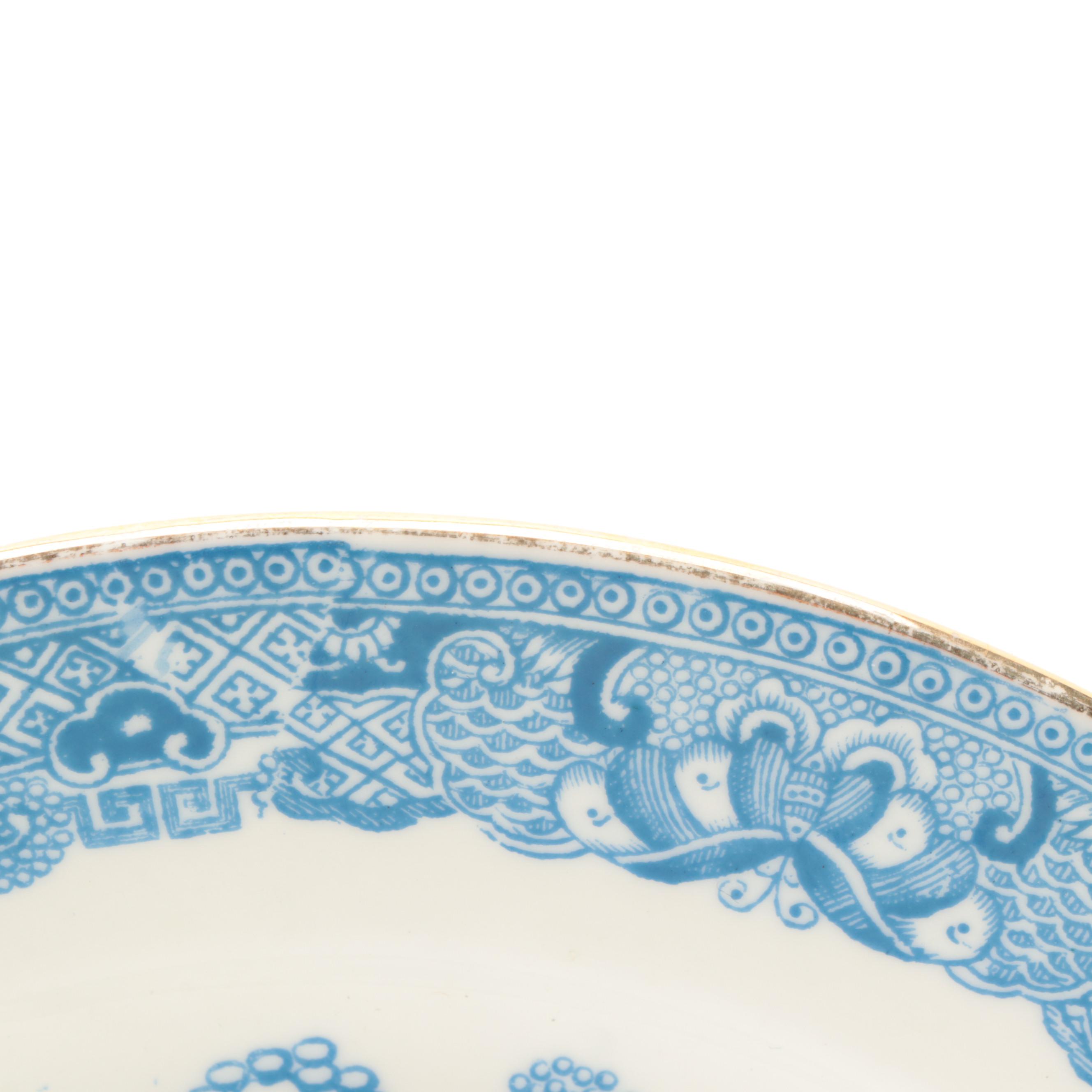 E. Hughes & Co. Willow Ware Bread and Butter Plate