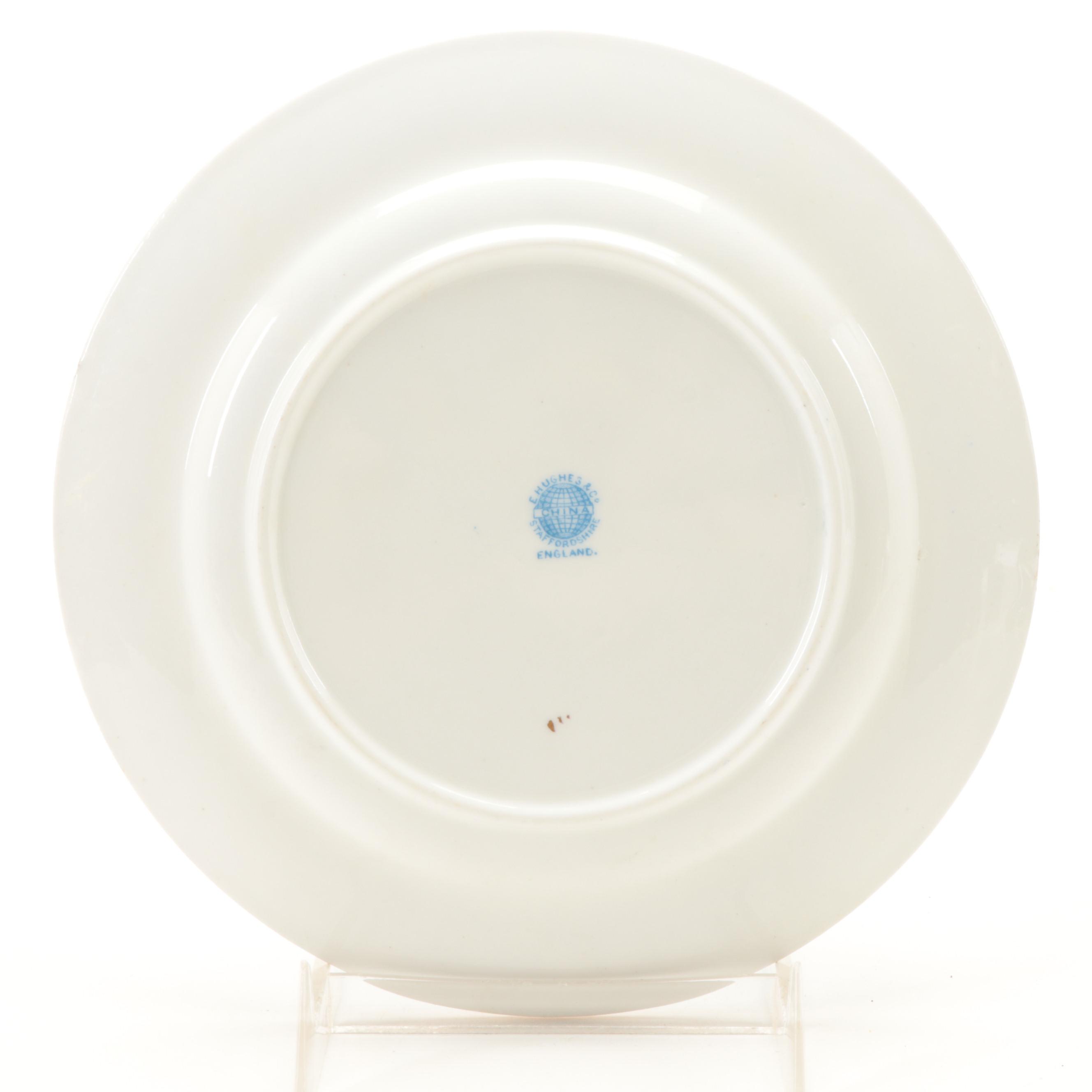 E. Hughes & Co. Willow Ware Bread and Butter Plate
