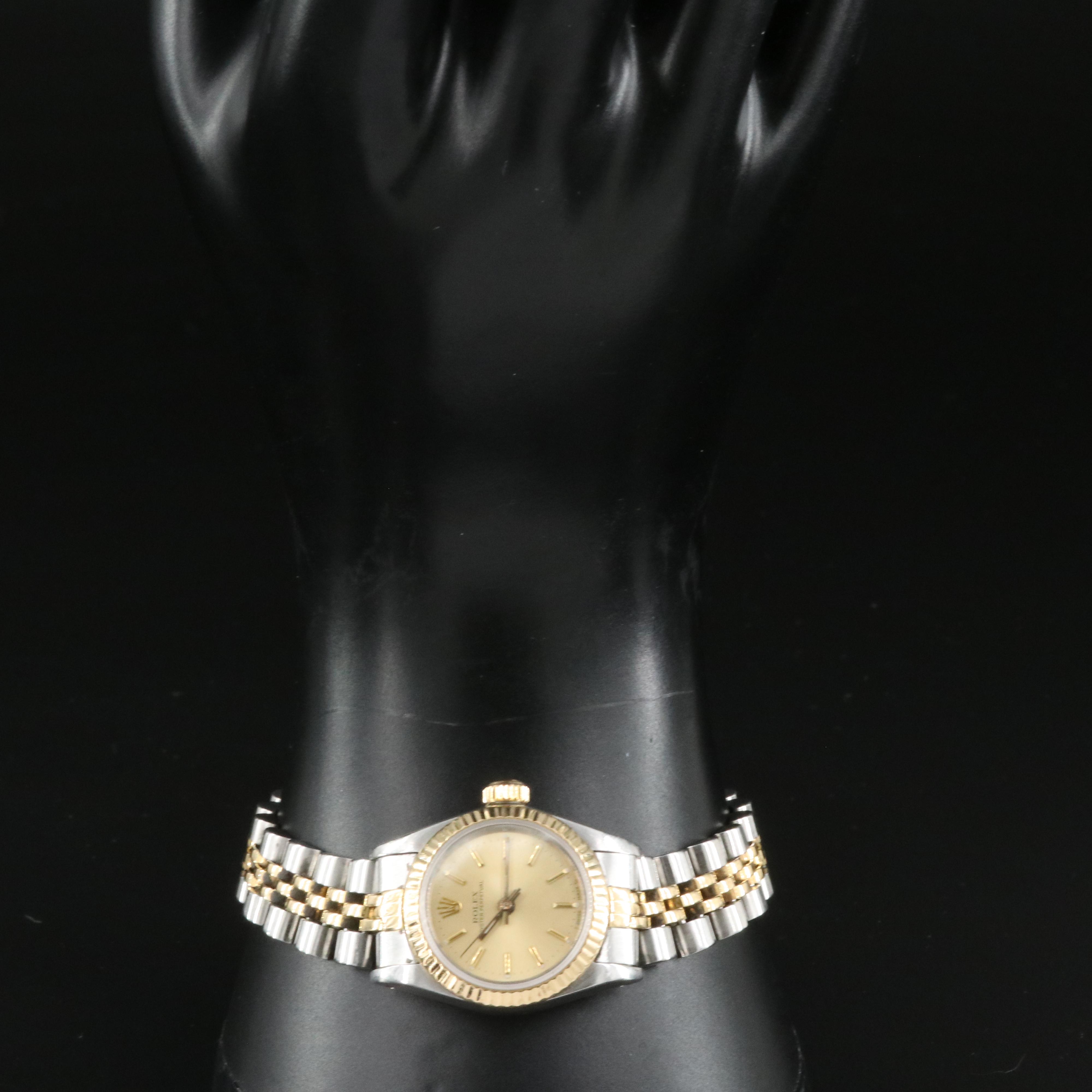 1986 Rolex Oyster Perpetual 18K and Stainless Steel Watch