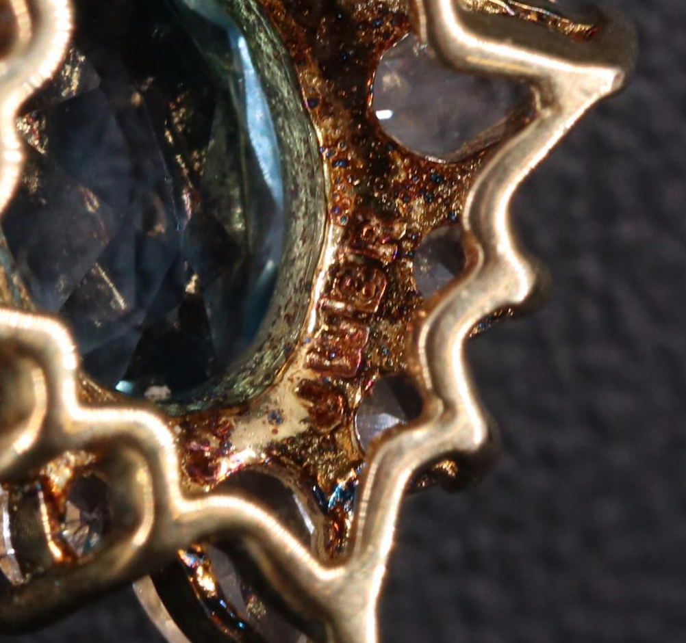 Sterling Silver Topaz and White Sapphire Necklace