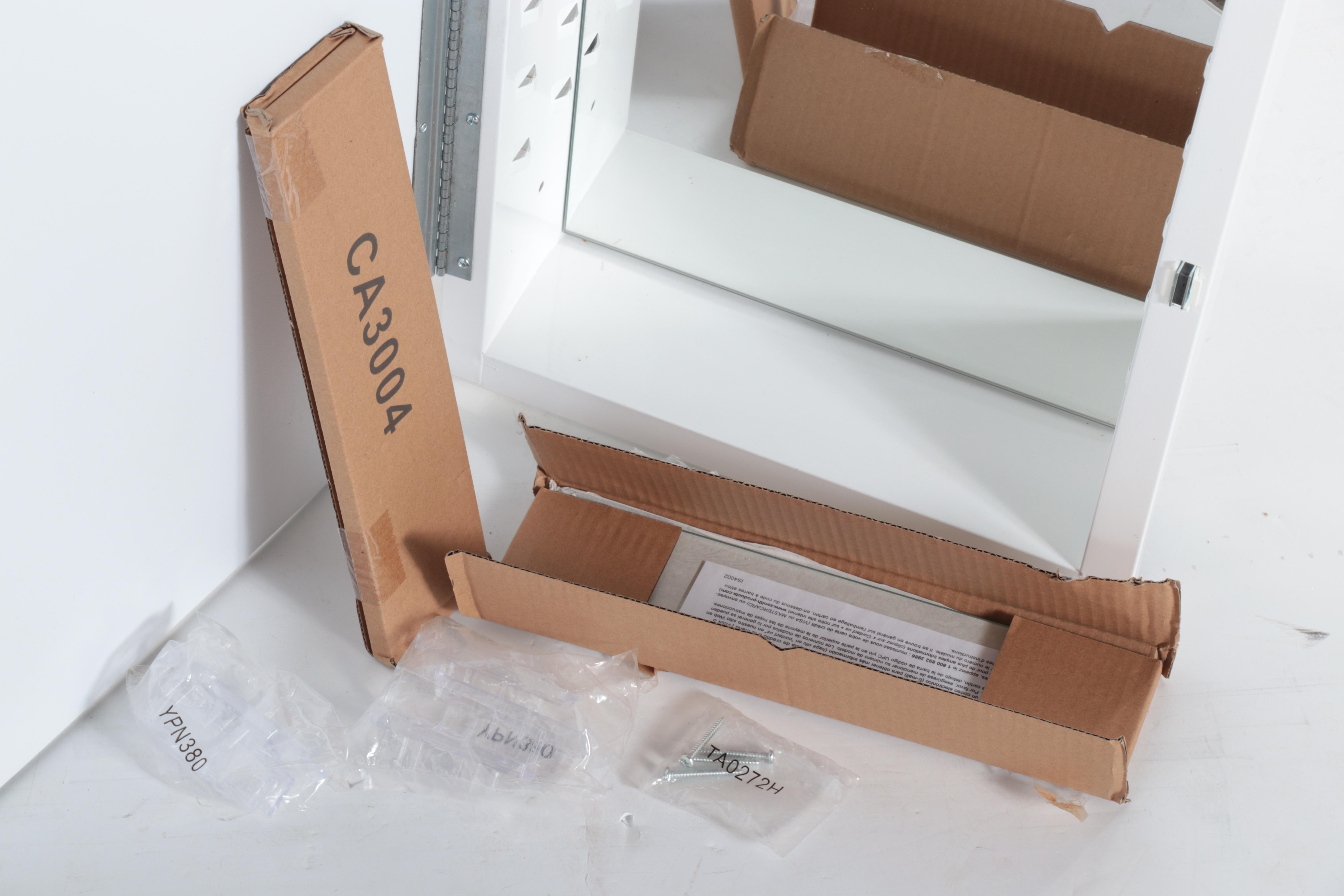 Recessed Mount Mirrored Single Door Medicine Cabinet