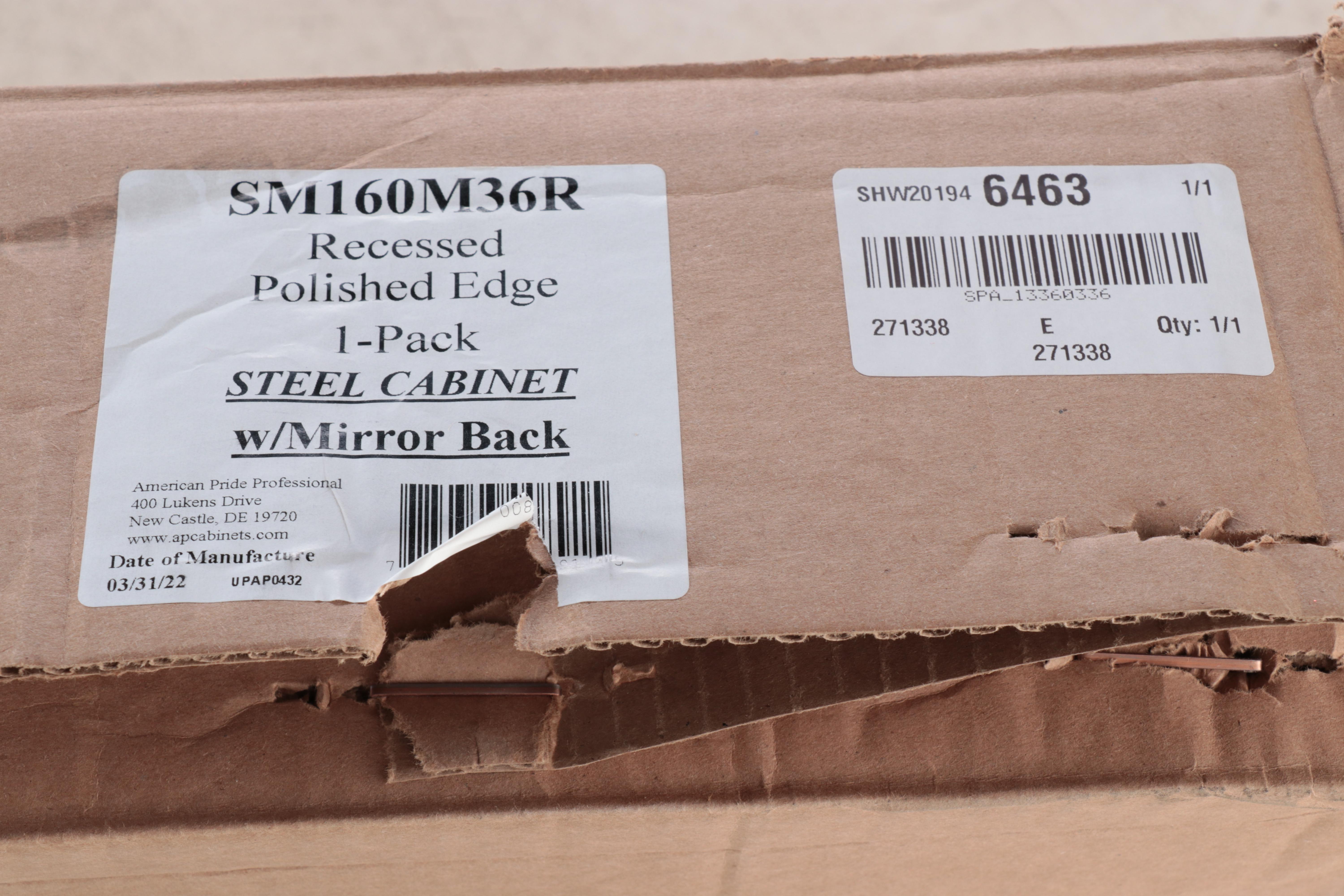 Recessed Mount Mirrored Single Door Medicine Cabinet