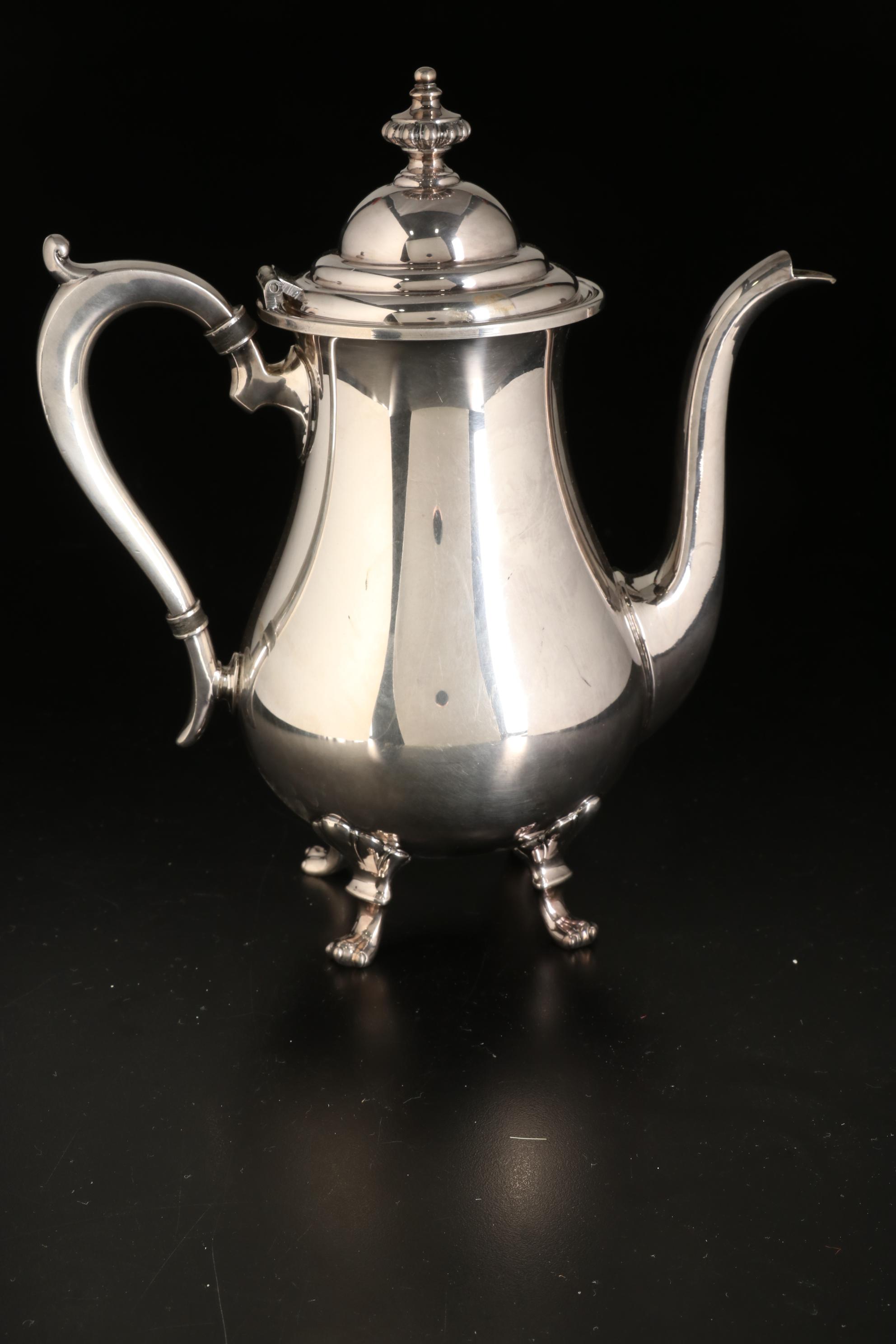 Wallace "Colonial" Silver Plate Six-Piece Tea Service and Other Tray