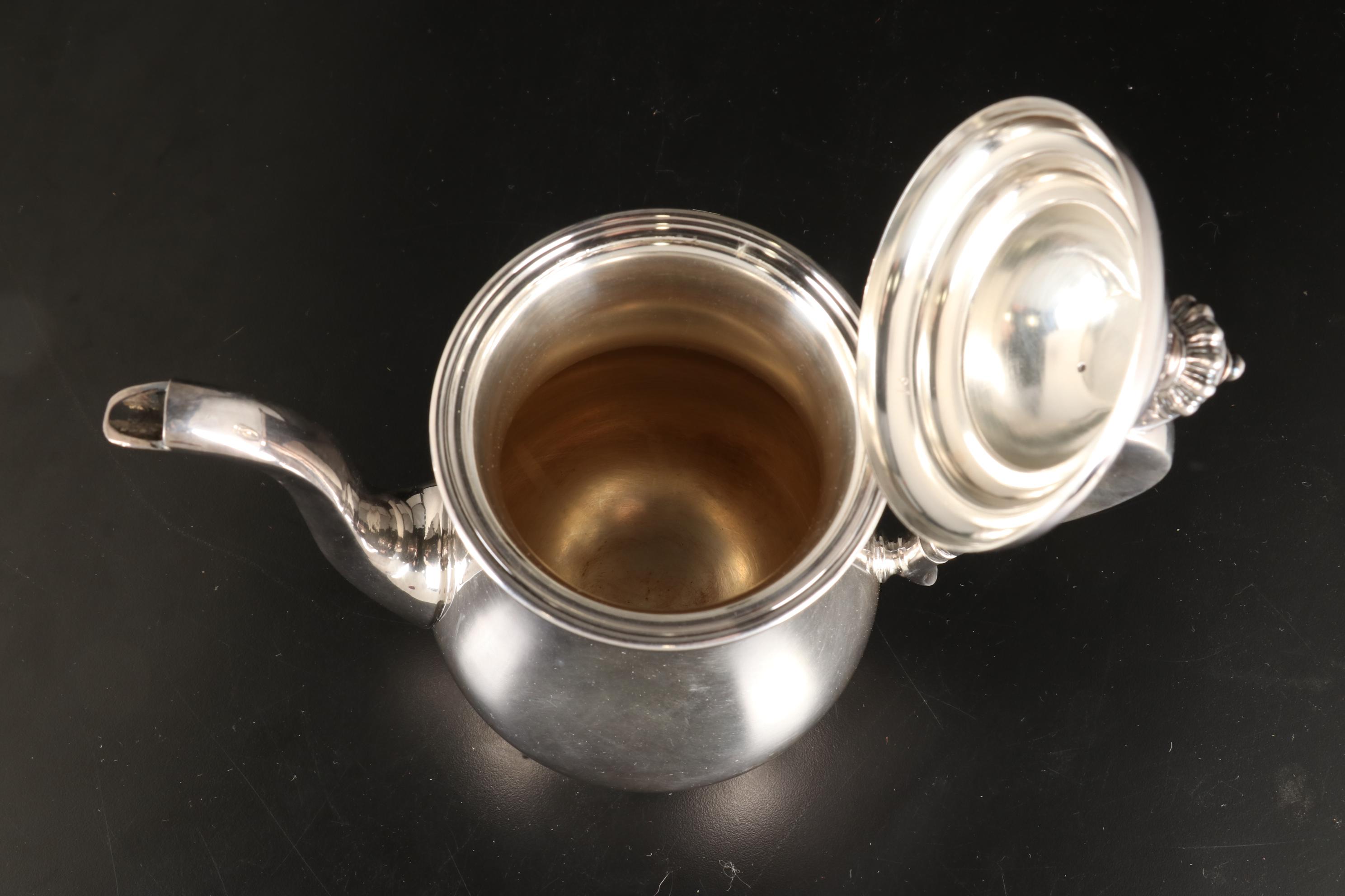 Wallace "Colonial" Silver Plate Six-Piece Tea Service and Other Tray