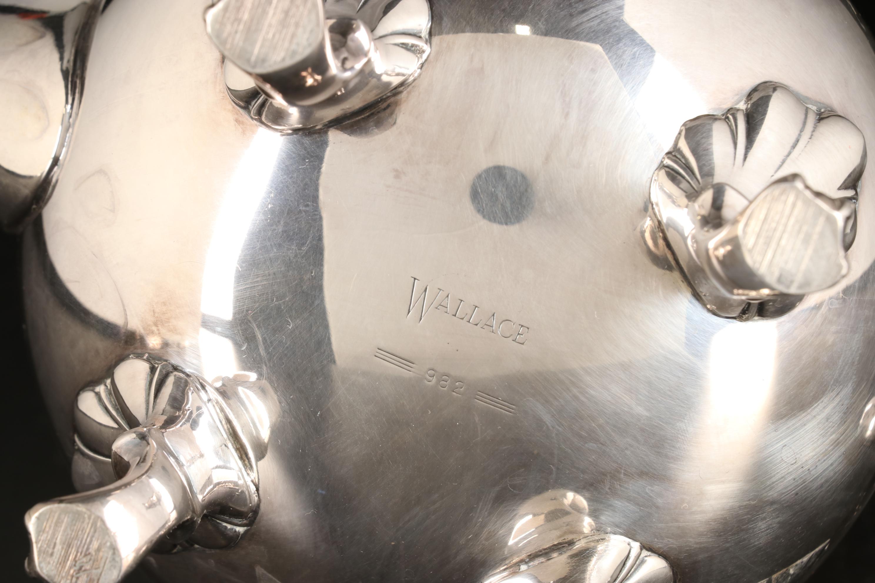 Wallace "Colonial" Silver Plate Six-Piece Tea Service and Other Tray