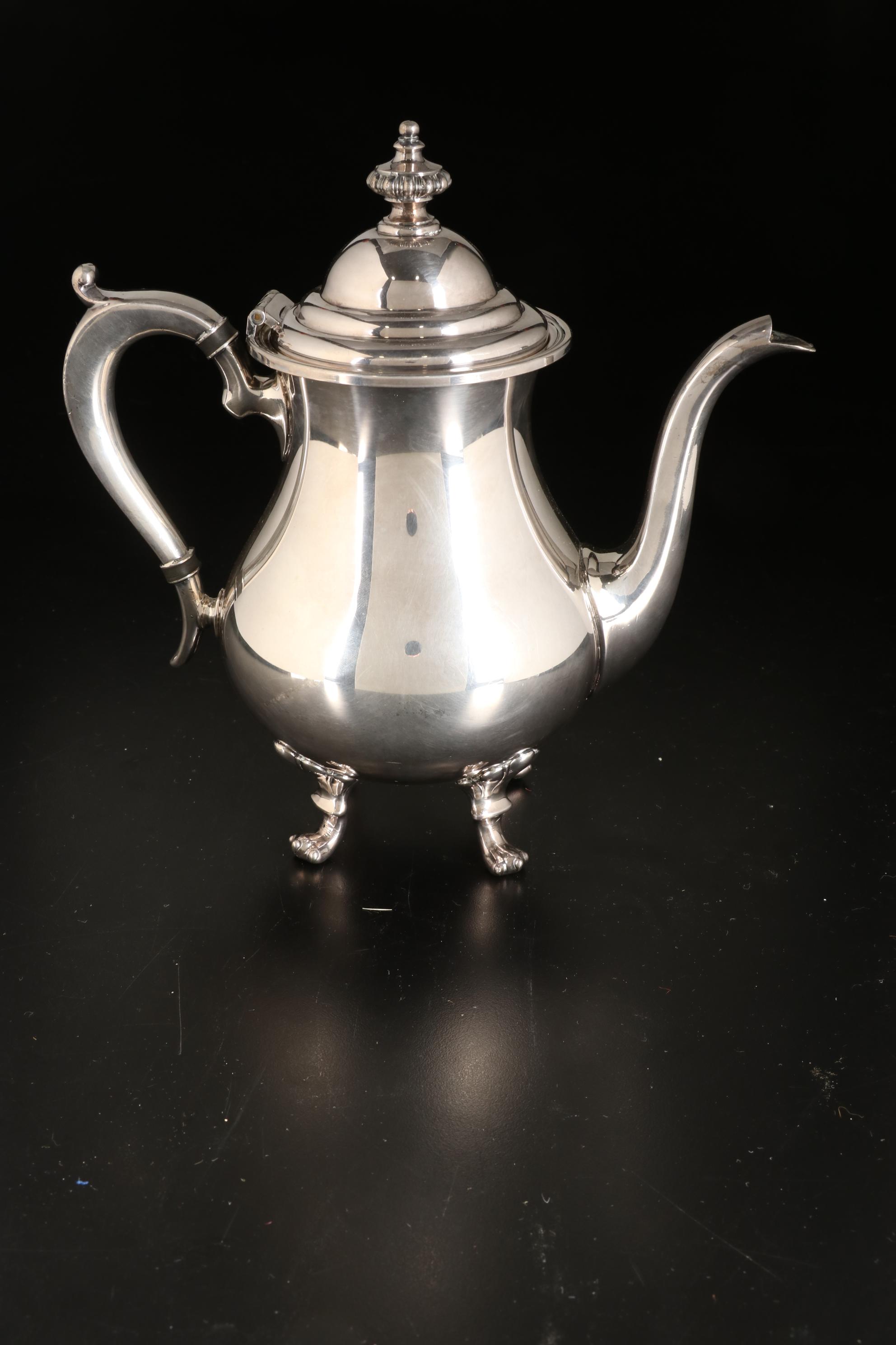 Wallace "Colonial" Silver Plate Six-Piece Tea Service and Other Tray