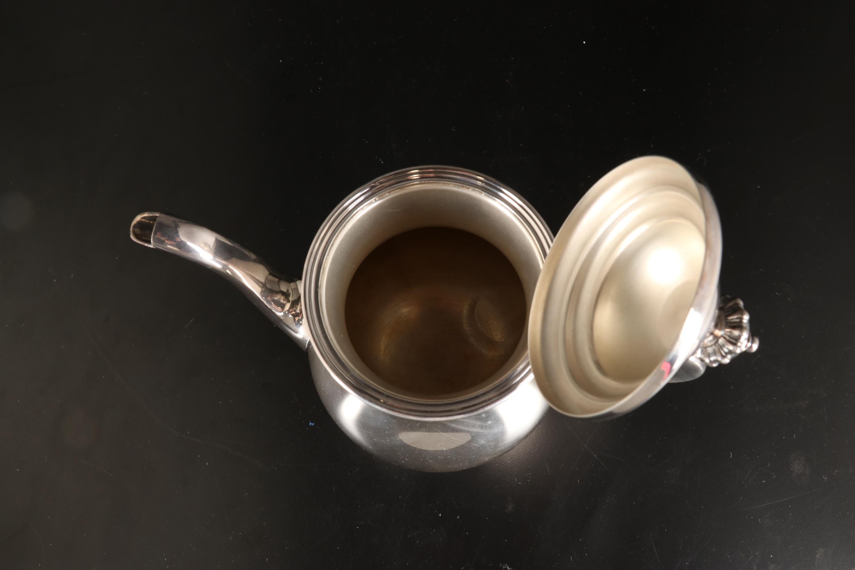 Wallace "Colonial" Silver Plate Six-Piece Tea Service and Other Tray