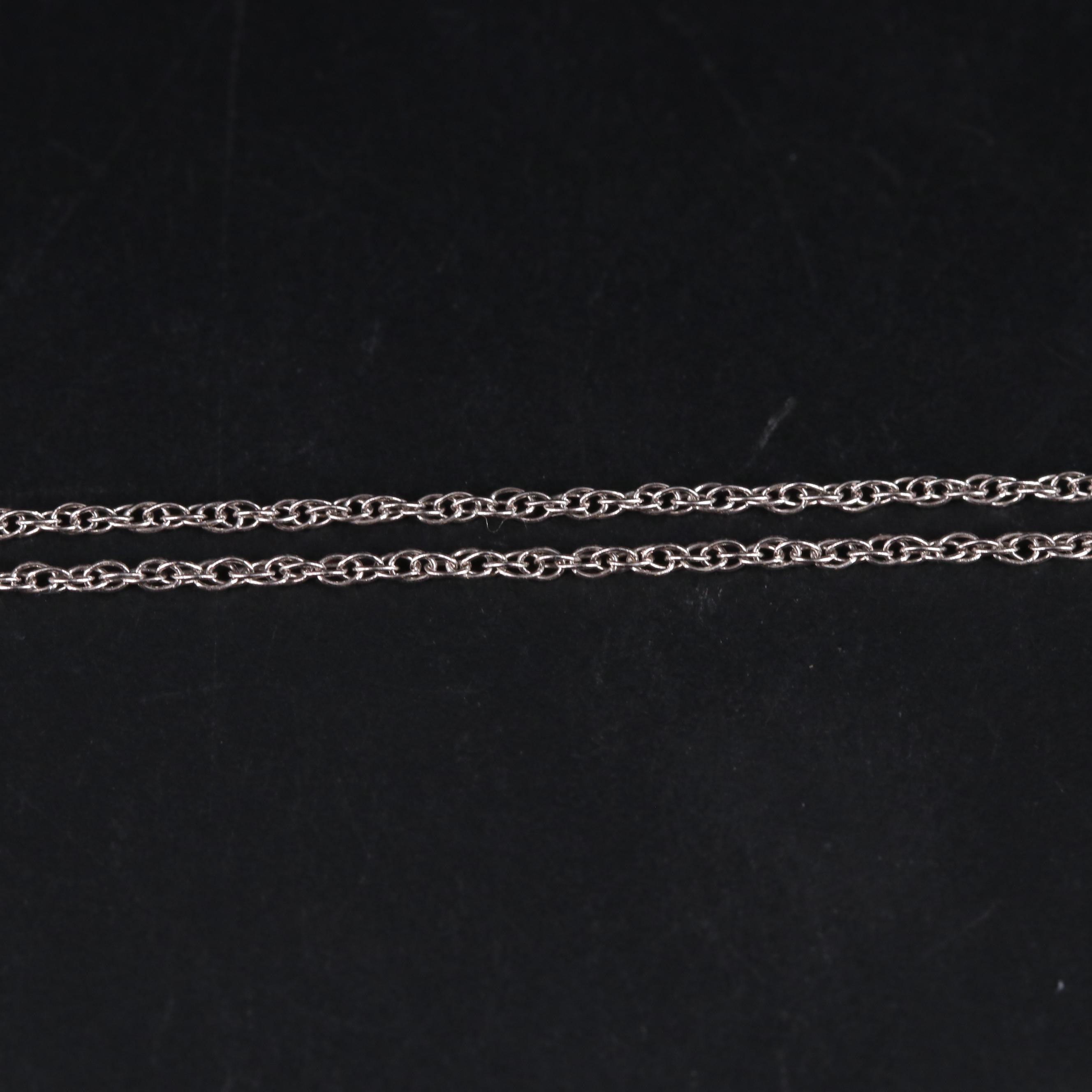 Sterling Silver Ruby and White Sapphire Heart Necklace