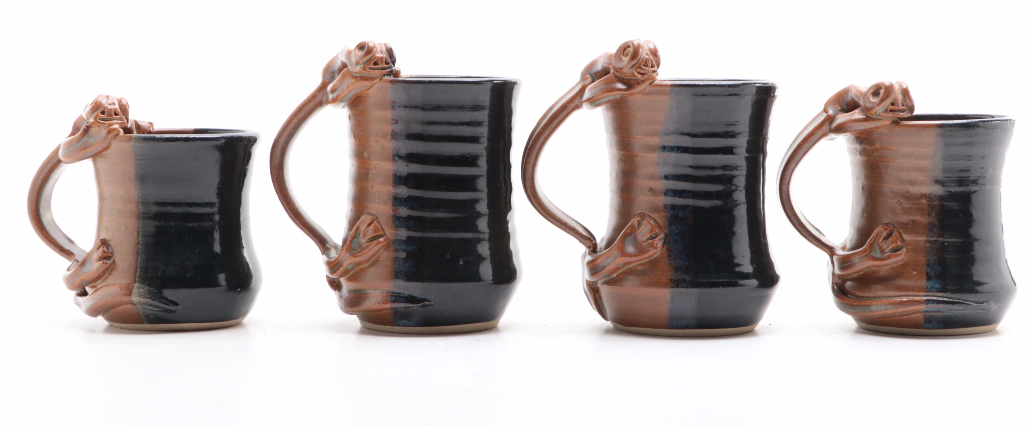 Art Pottery Stoneware Gecko Mugs