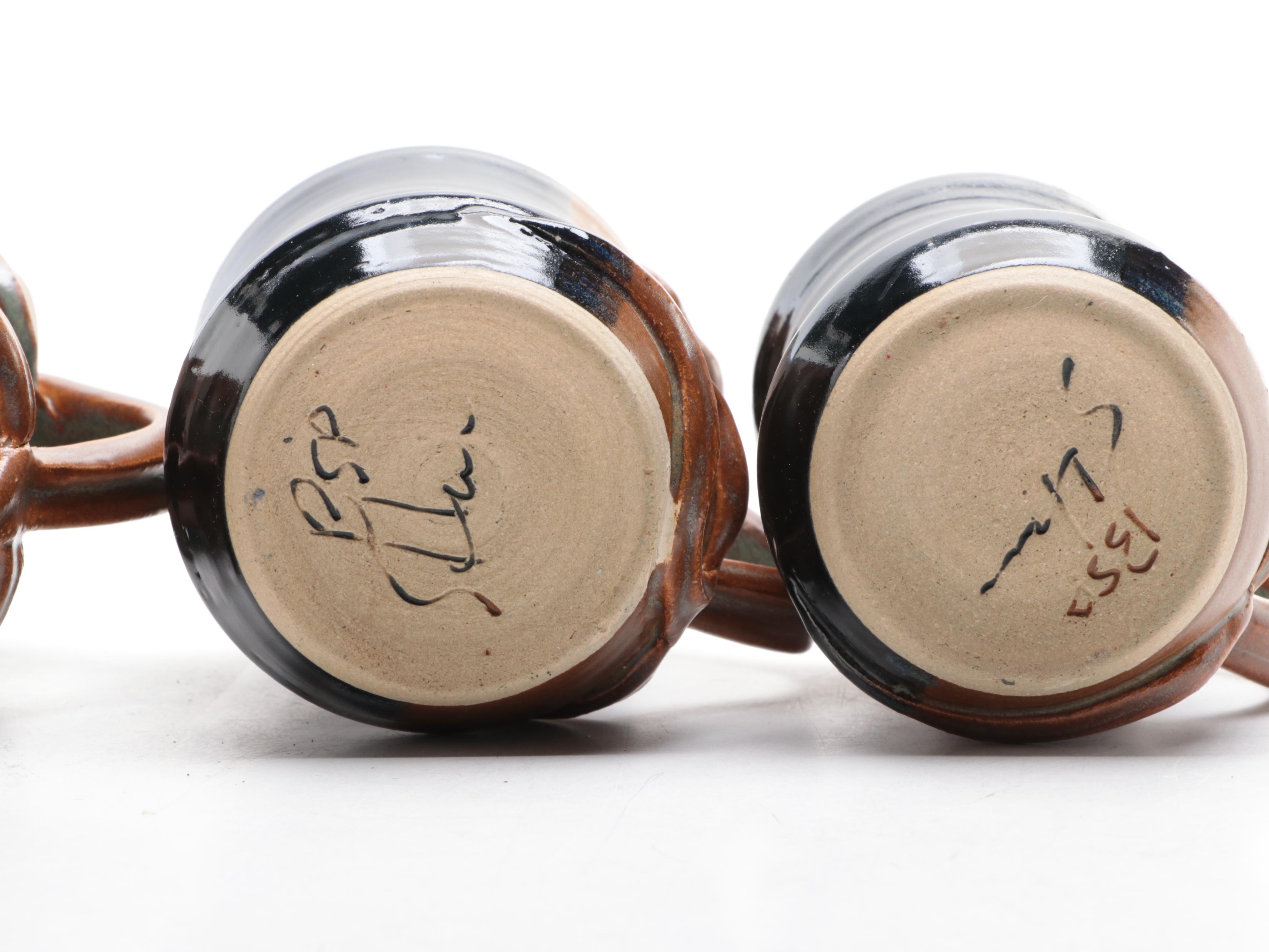 Art Pottery Stoneware Gecko Mugs