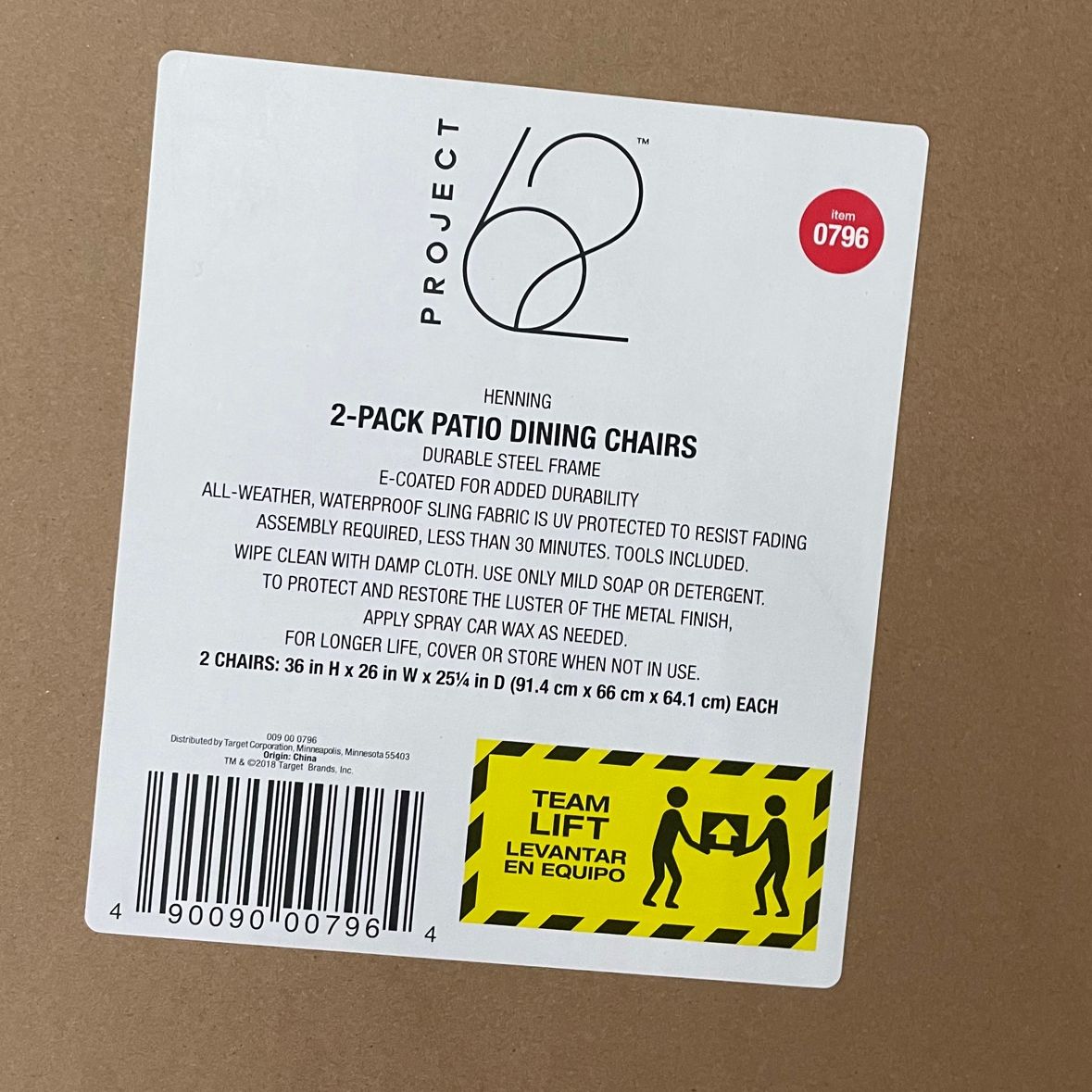 Four Project 62 Henning Dining Chairs and Threshold Fernhill Patio Dining Table