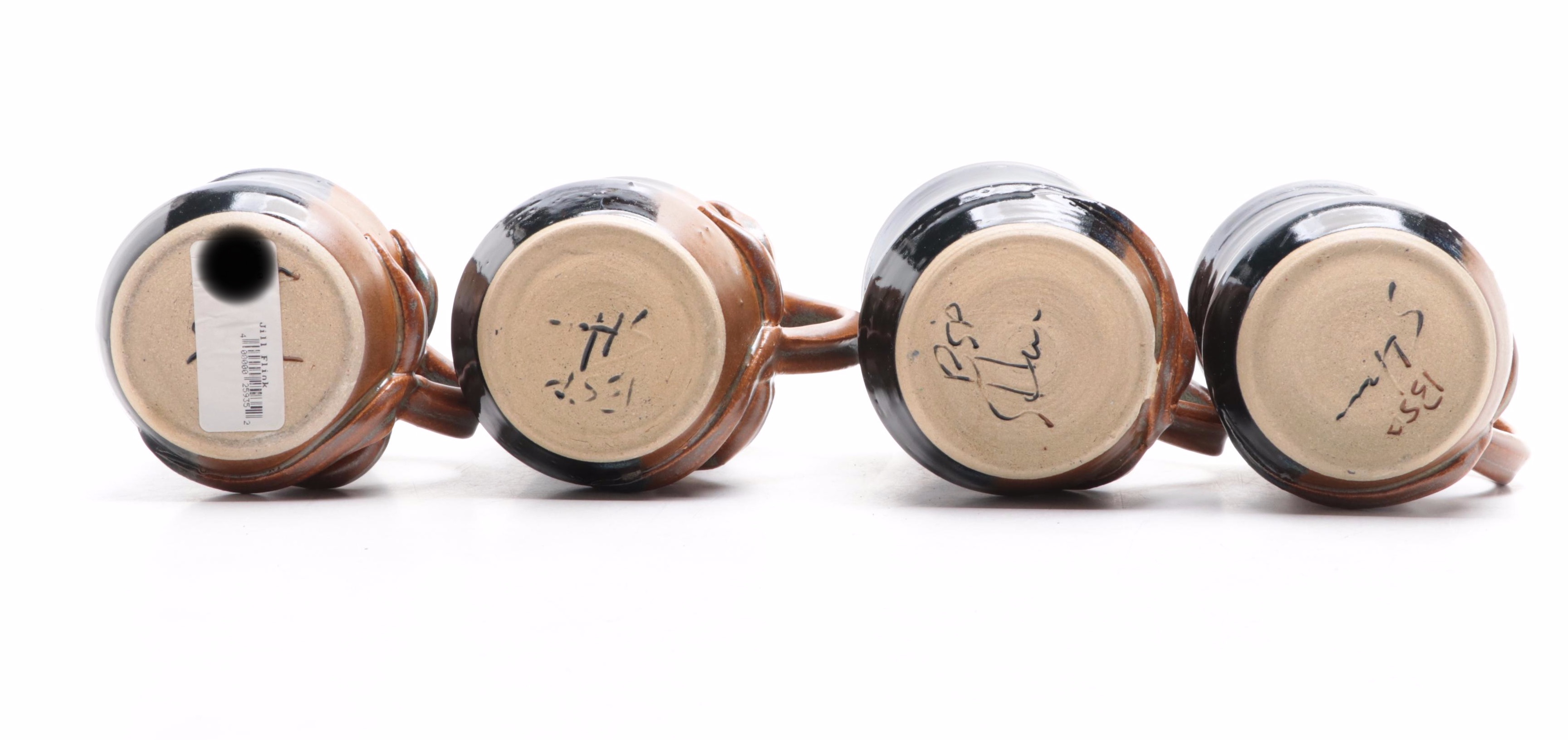 Art Pottery Stoneware Gecko Mugs