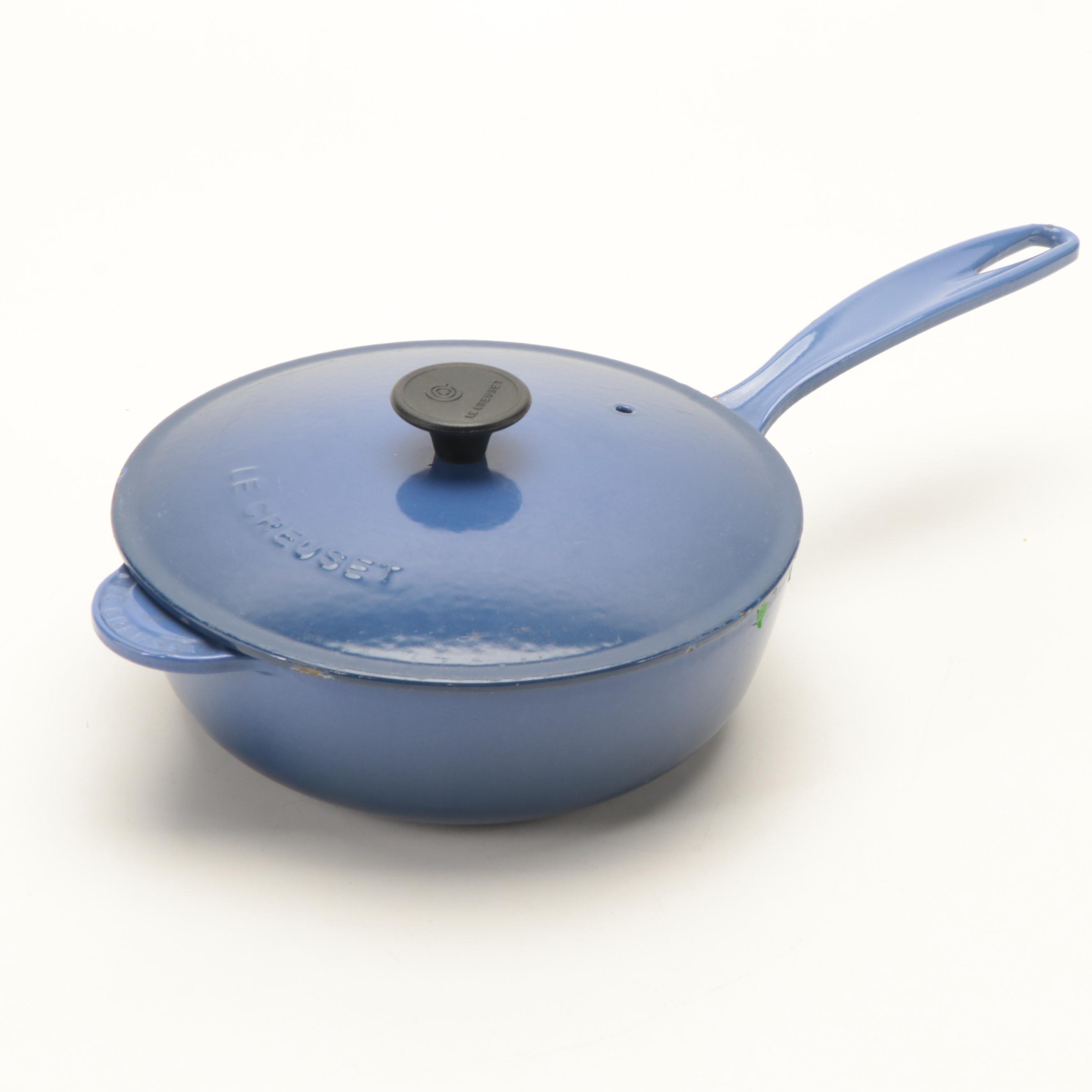 Le Creuset and Cousances French Enameled Cast Iron Pans and Ceramic Cruet