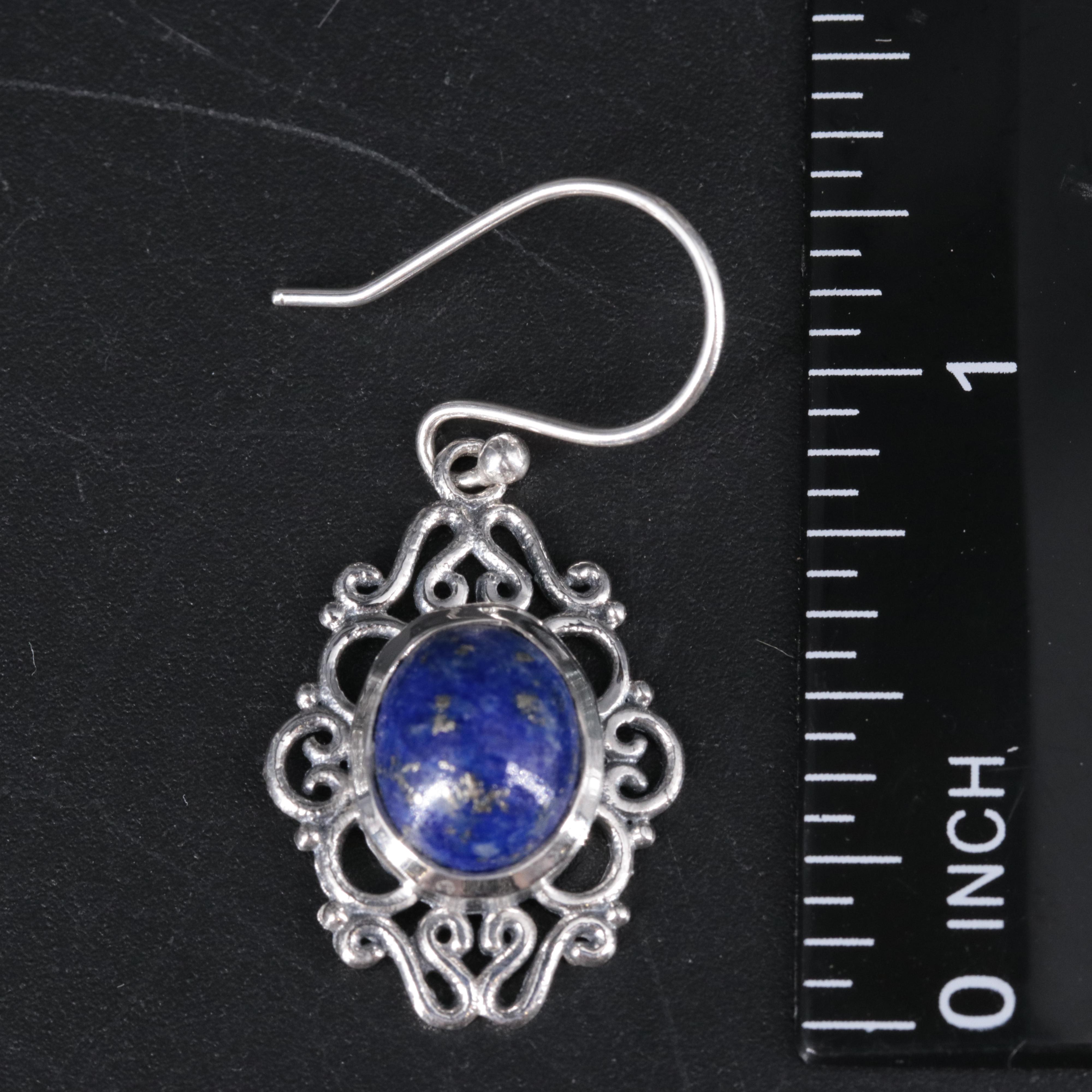 Sterling Silver Earrings Featuring Lapis Lazuli