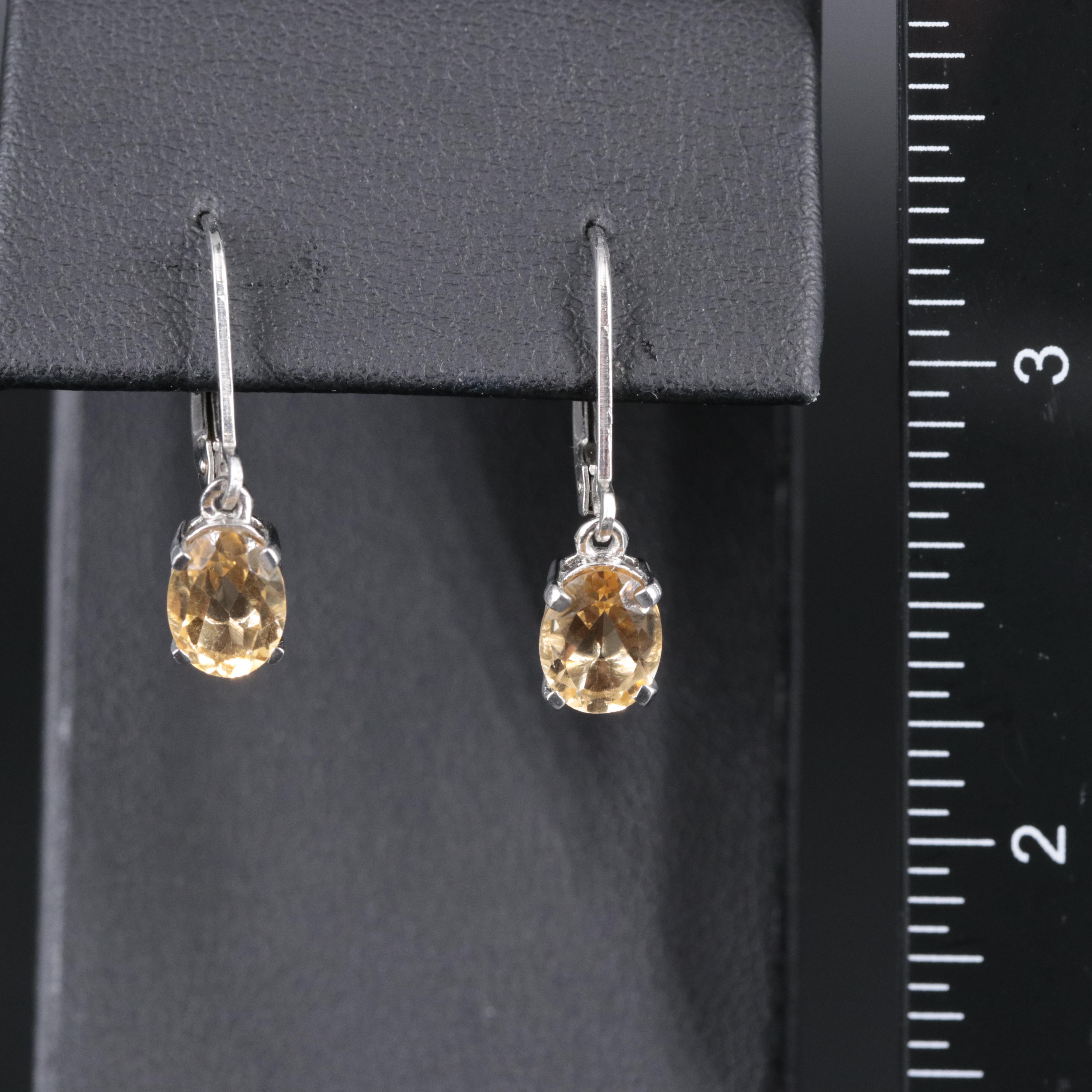 Sterling Silver Citrine Earrings