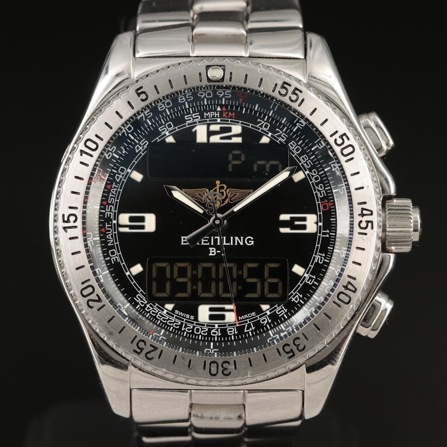 Breitling B-1 Professional Stainless Steel Wristwatch