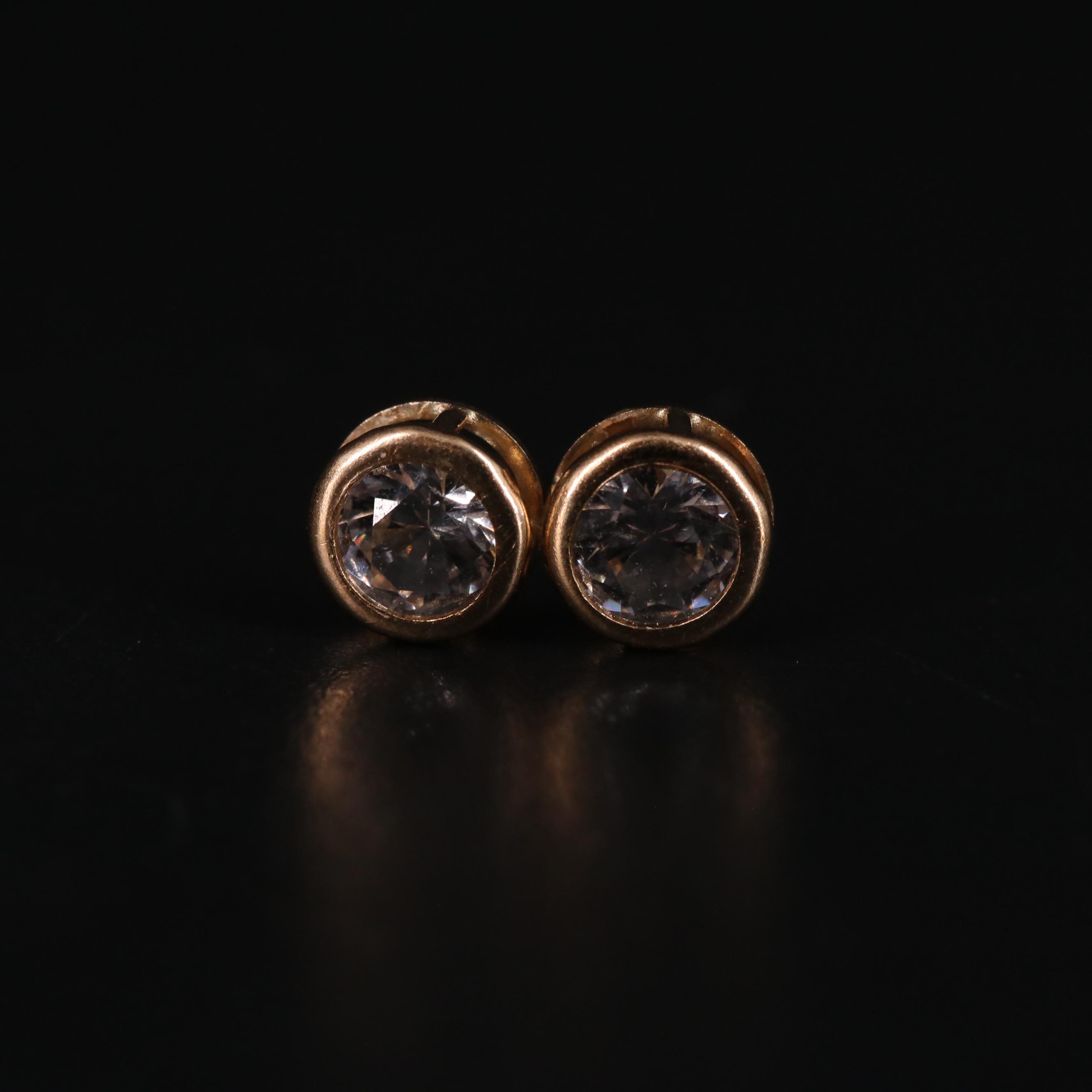 10K Sapphire Stud Earrings