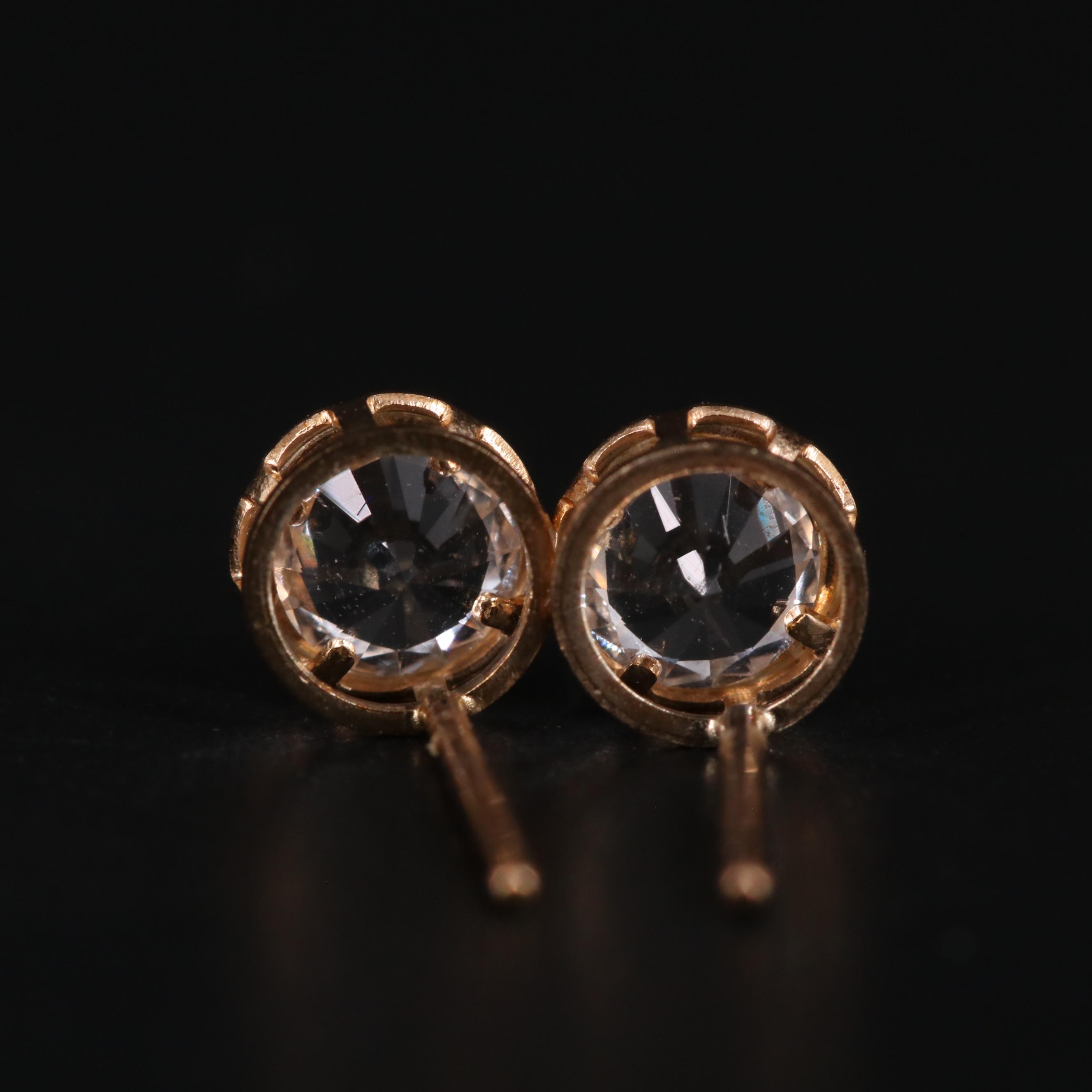 10K Sapphire Stud Earrings