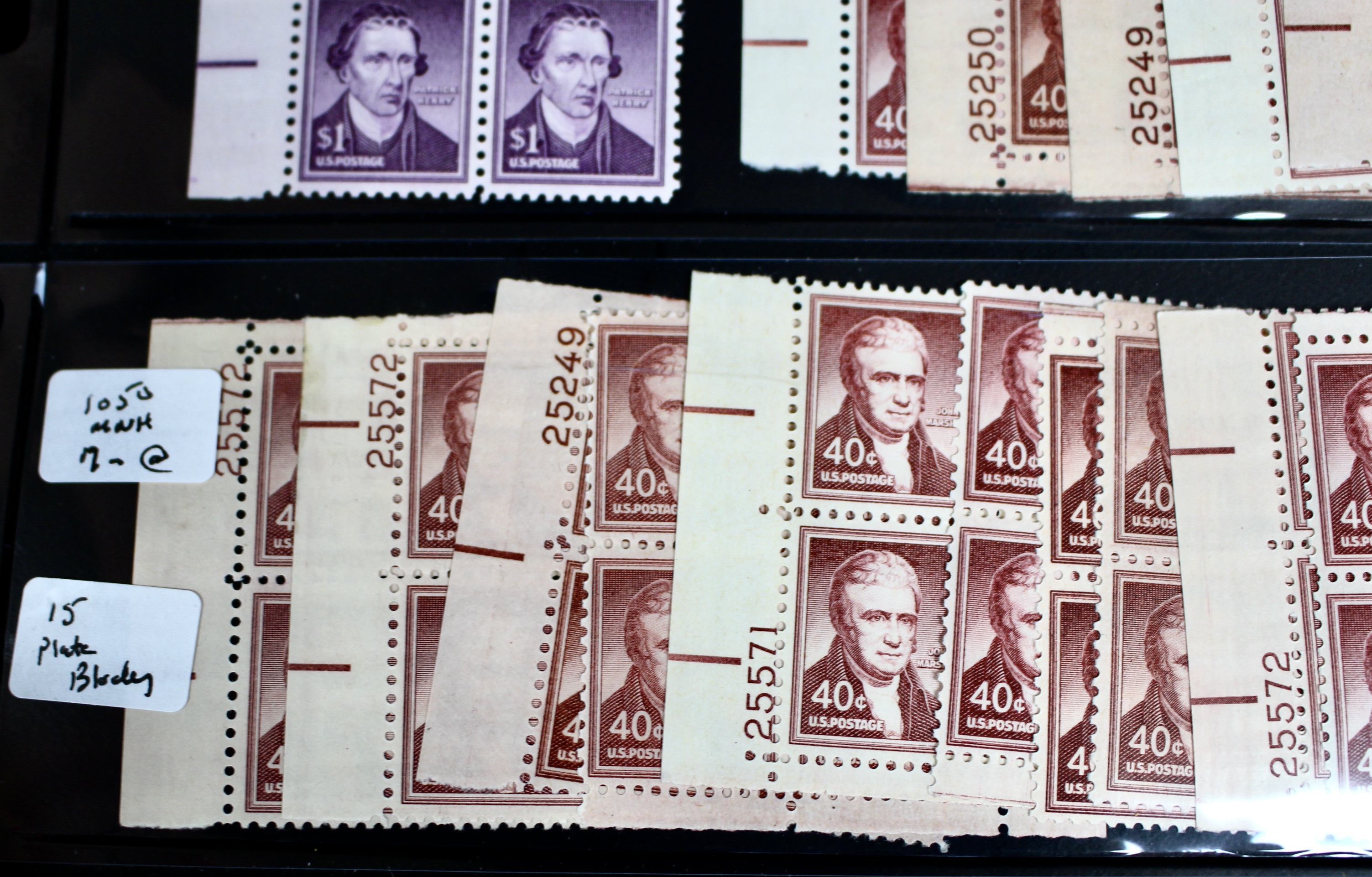 Large Collection of Postage Stamp Plate Blocks