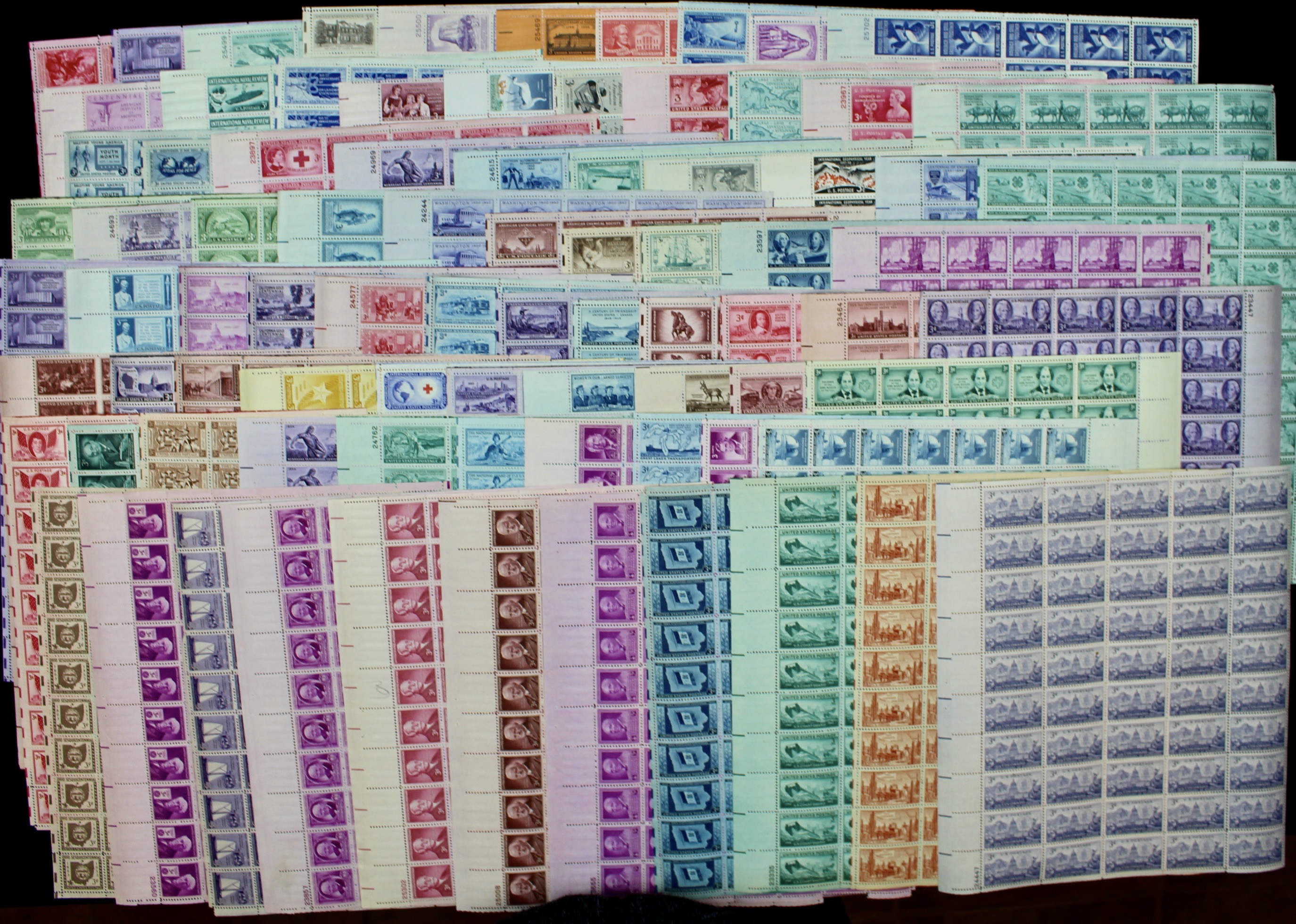 Large Collection of Postage Stamp Plate Blocks