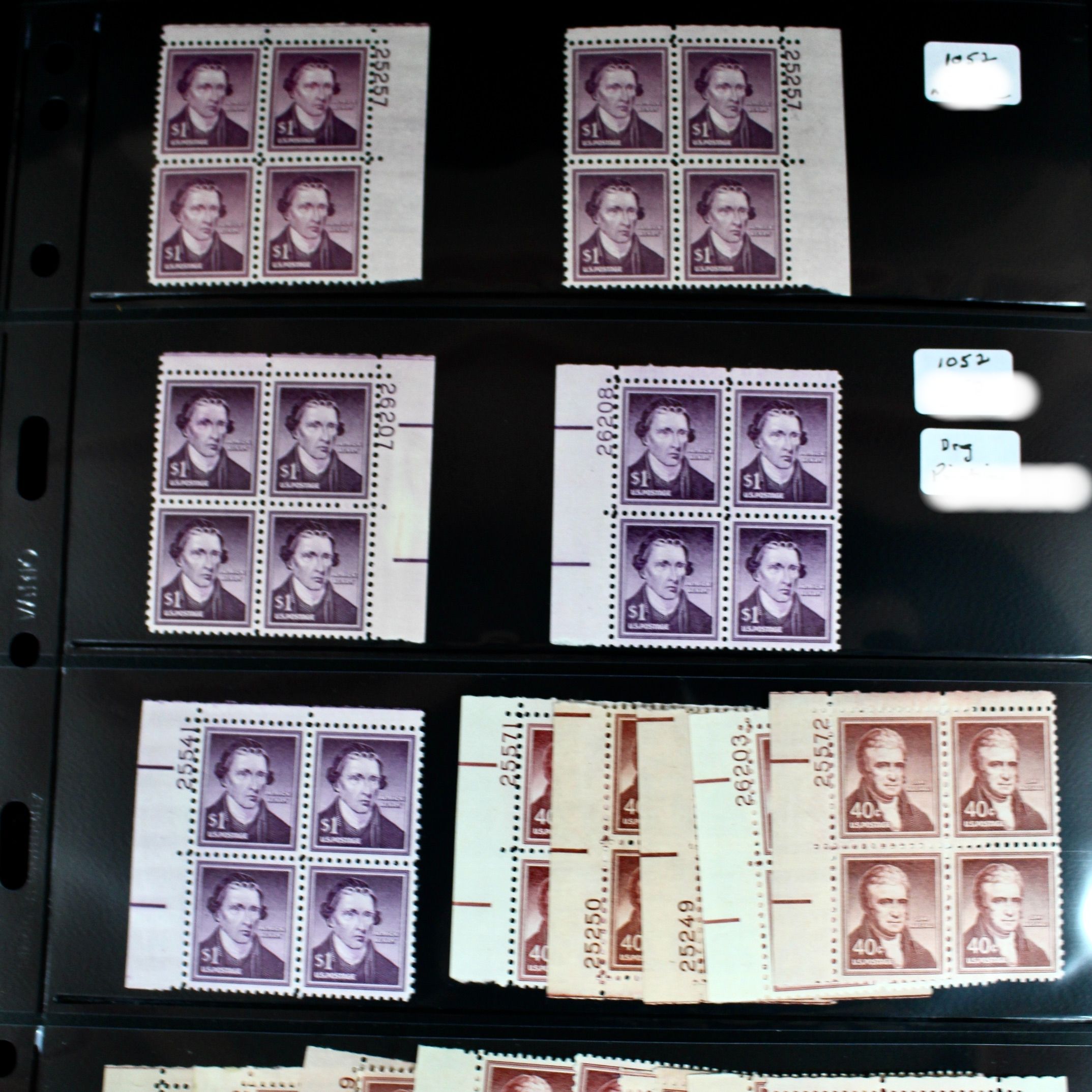 Large Collection of Postage Stamp Plate Blocks