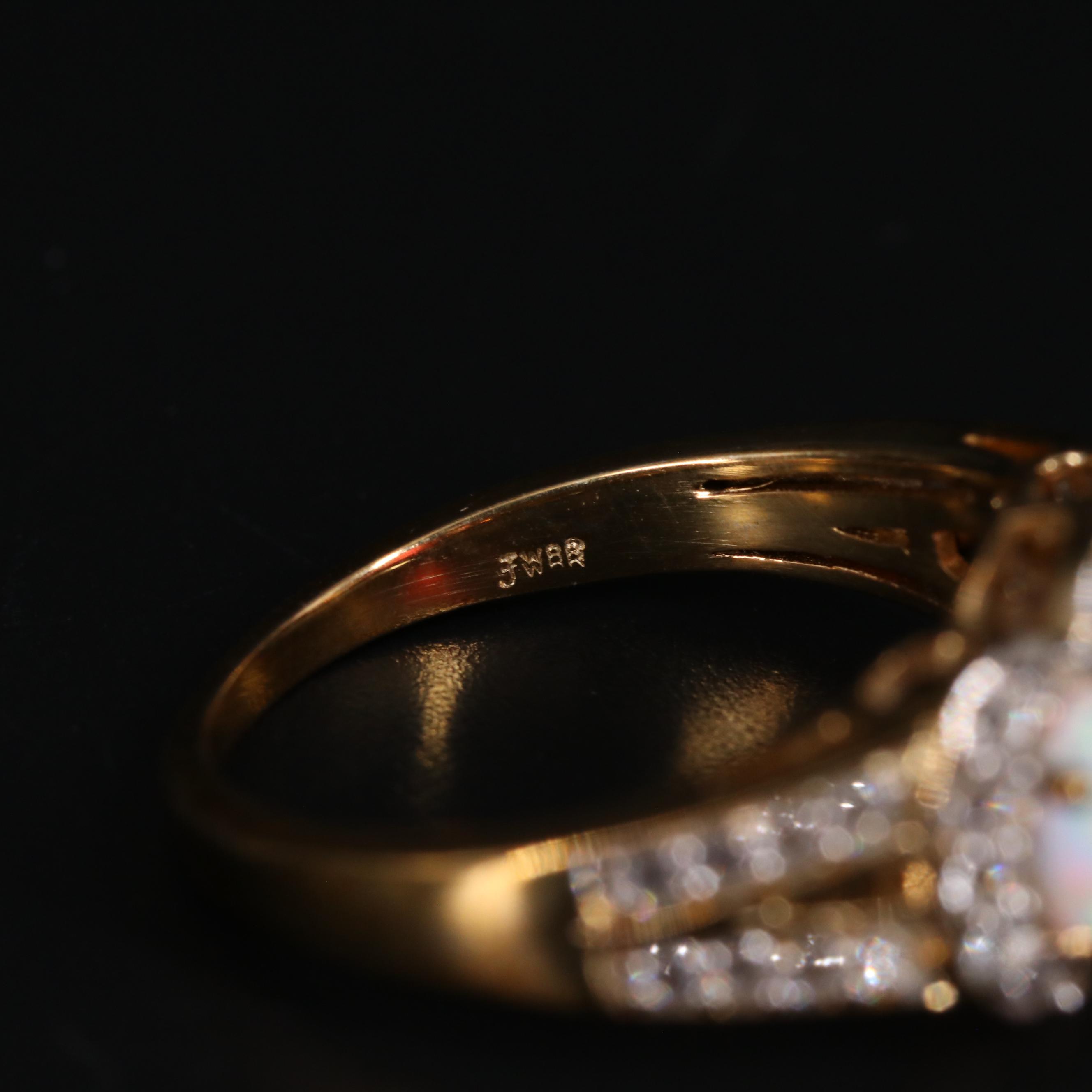 Sterling Silver Opal and Topaz Ring