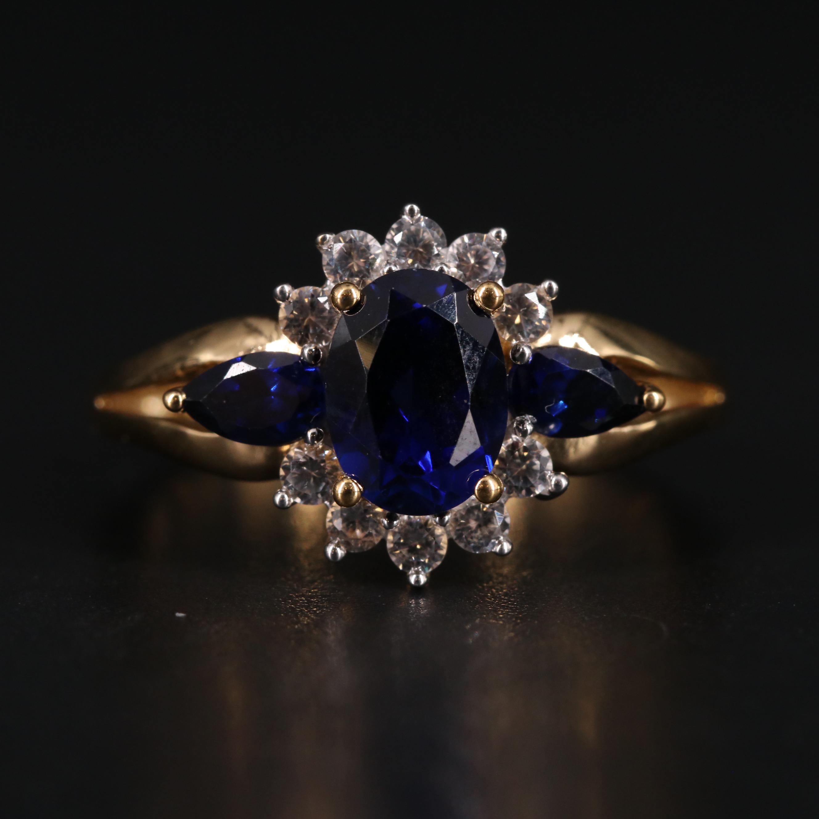 Sterling Silver Sapphire Ring