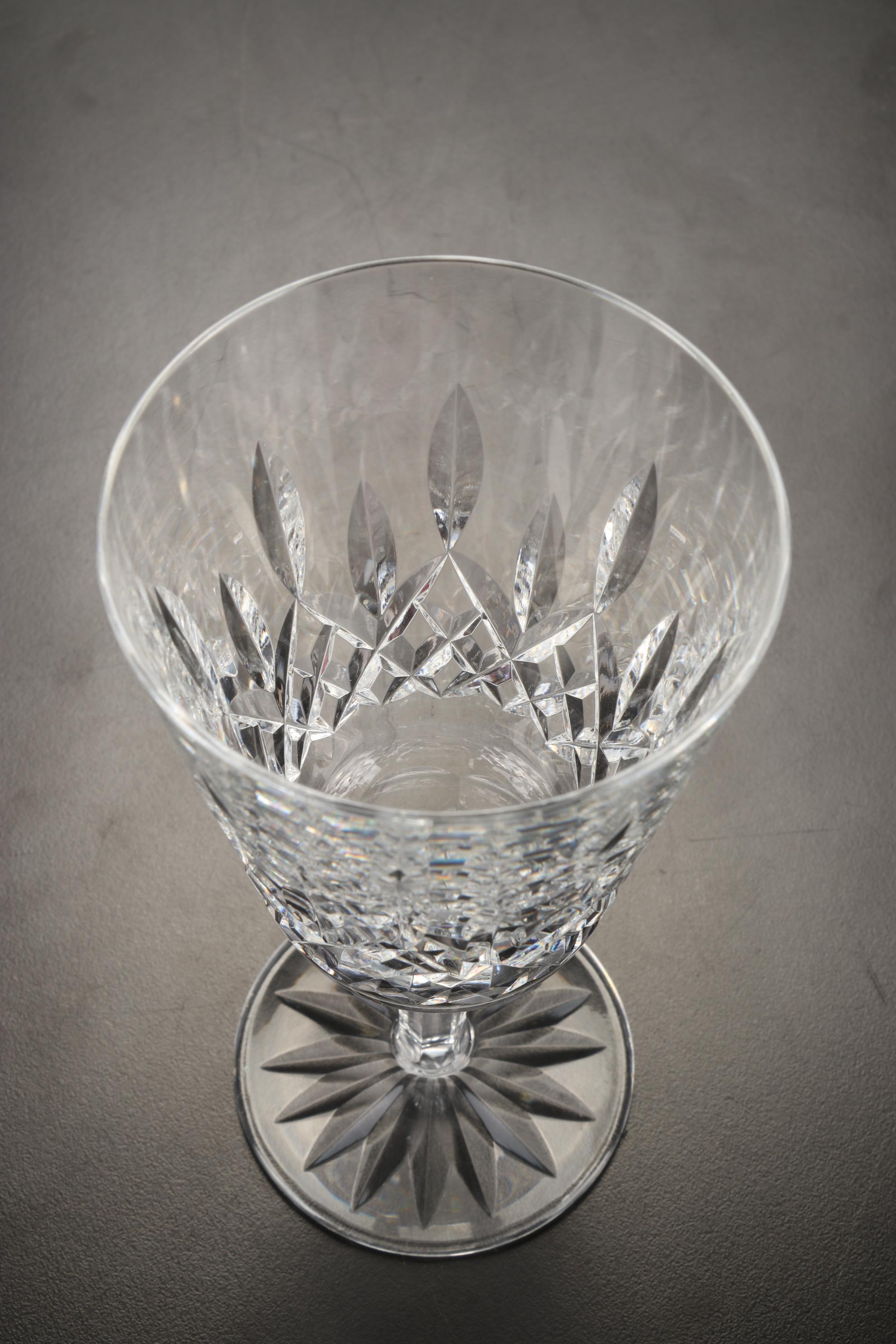 Waterford Crystal "Lismore" Water Goblets and Wine Glasses