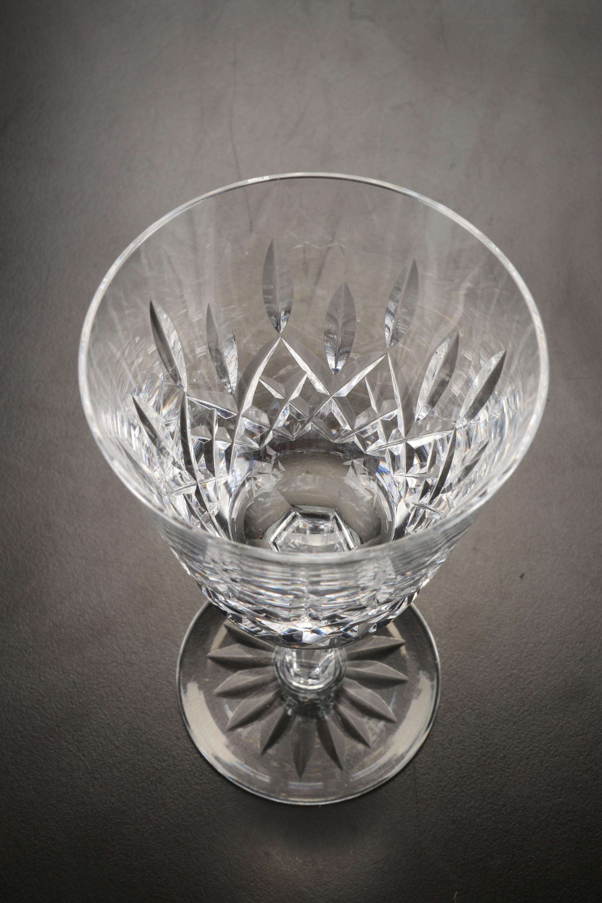 Waterford Crystal "Lismore" Water Goblets and Wine Glasses
