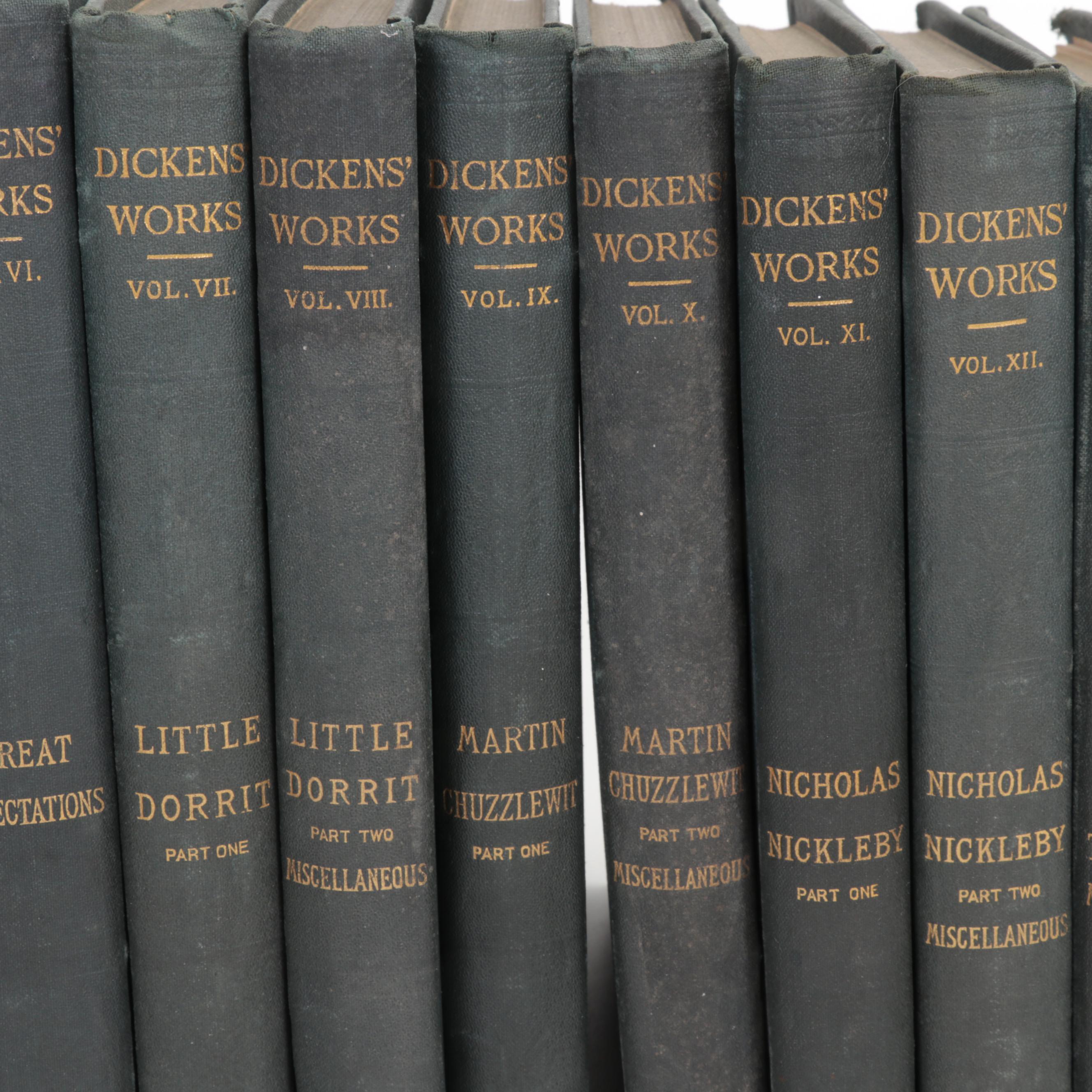 "The Complete Works of Charles Dickens" Thirty-Volume Set, Late 19th Century