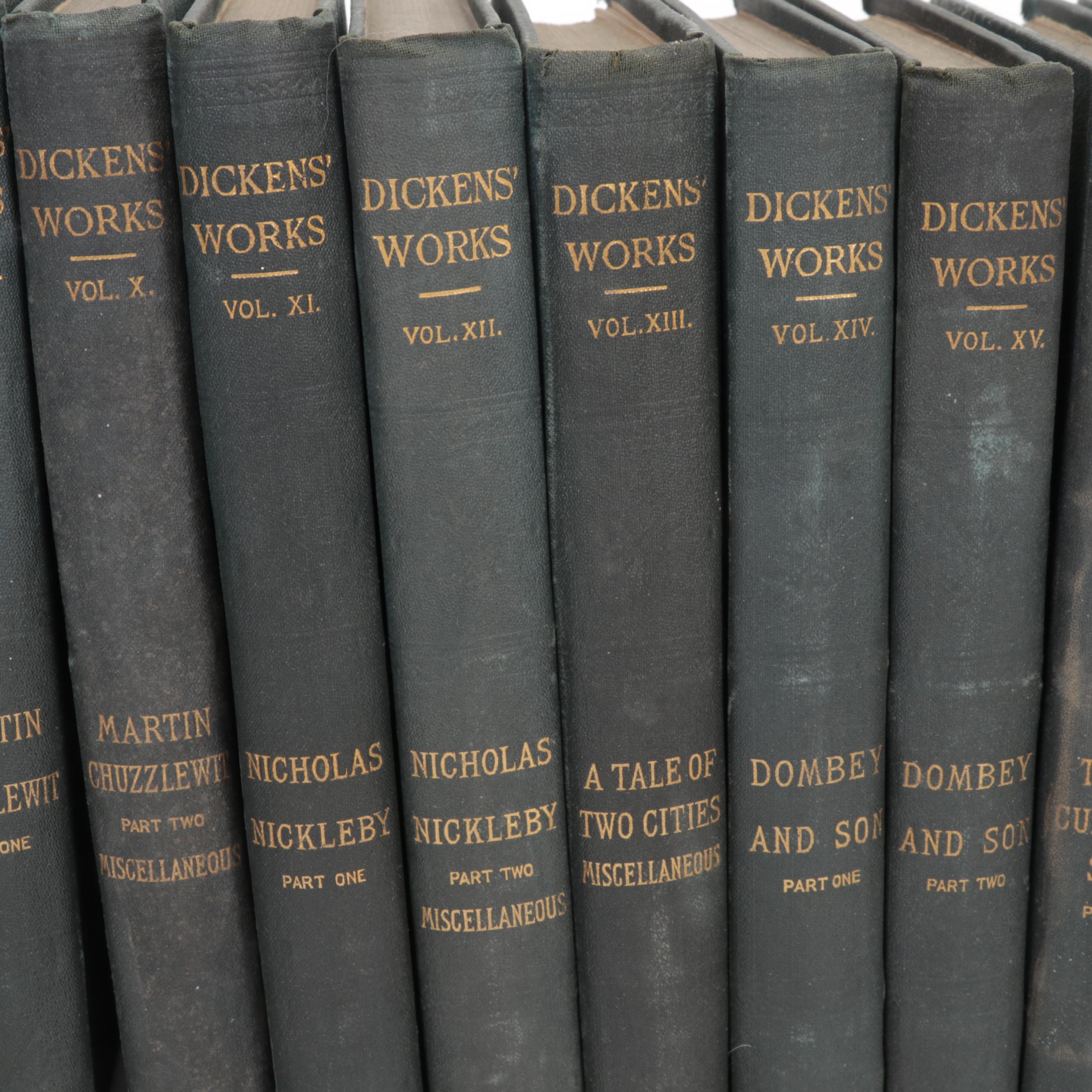 "The Complete Works of Charles Dickens" Thirty-Volume Set, Late 19th Century