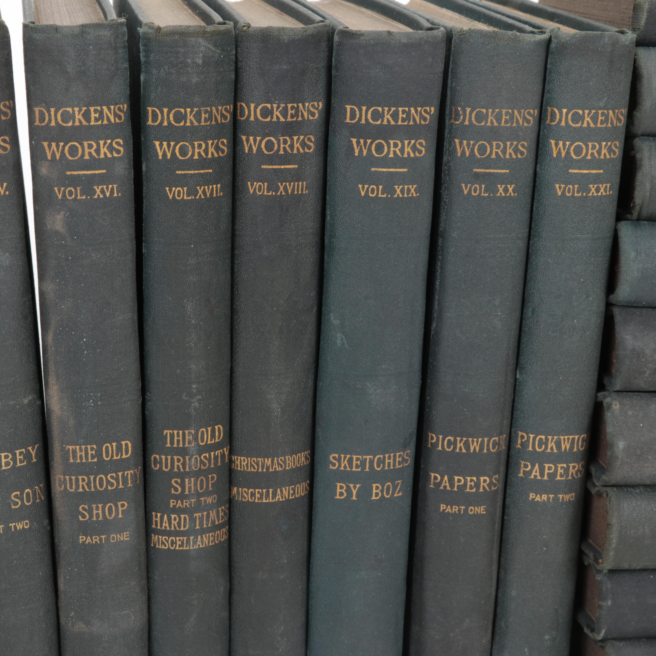"The Complete Works of Charles Dickens" Thirty-Volume Set, Late 19th Century