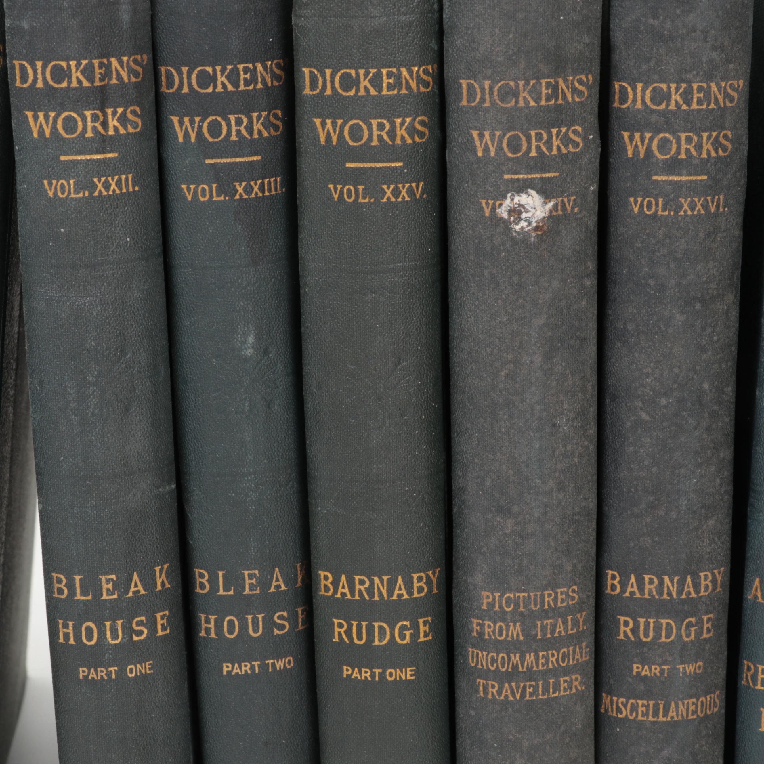 "The Complete Works of Charles Dickens" Thirty-Volume Set, Late 19th Century