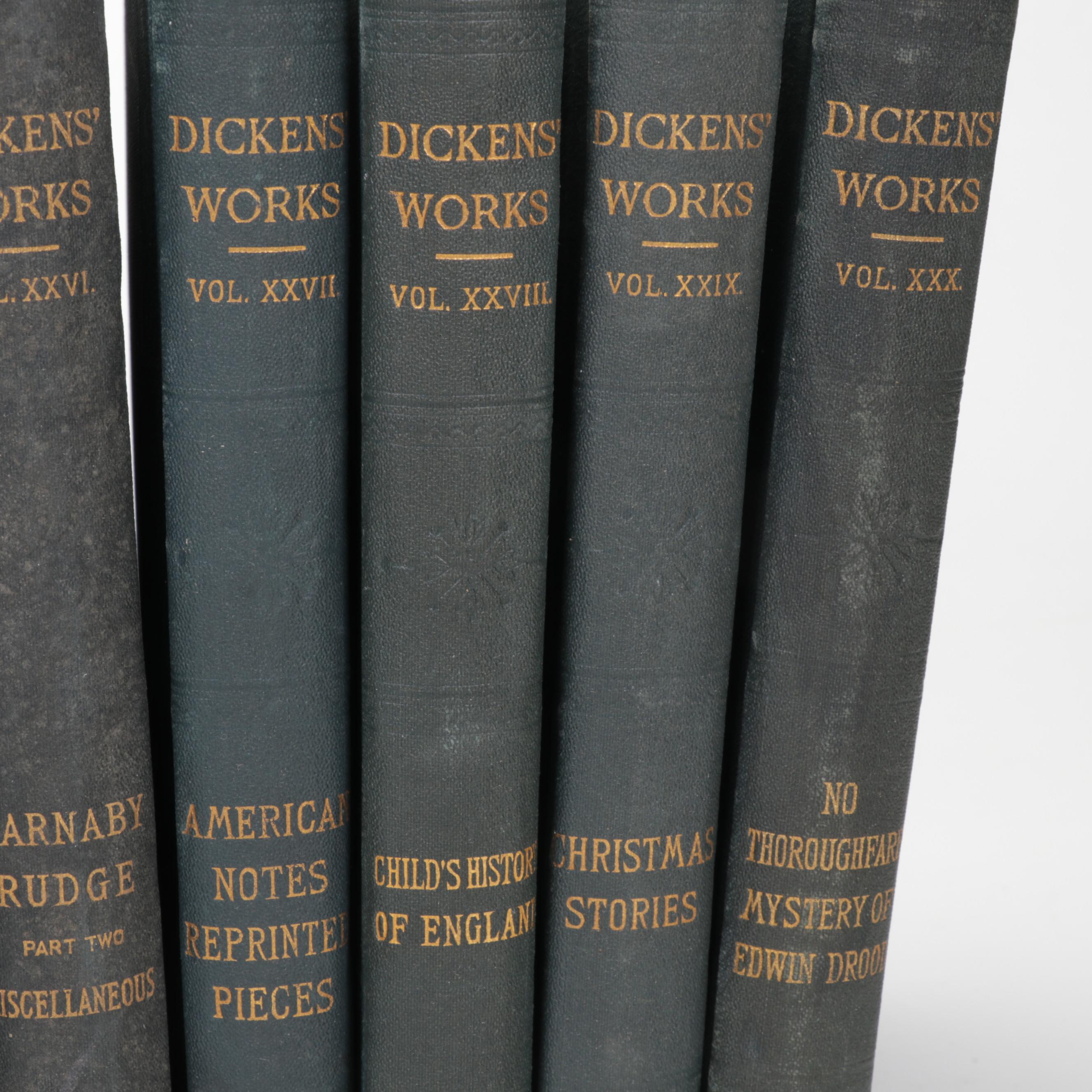 "The Complete Works of Charles Dickens" Thirty-Volume Set, Late 19th Century