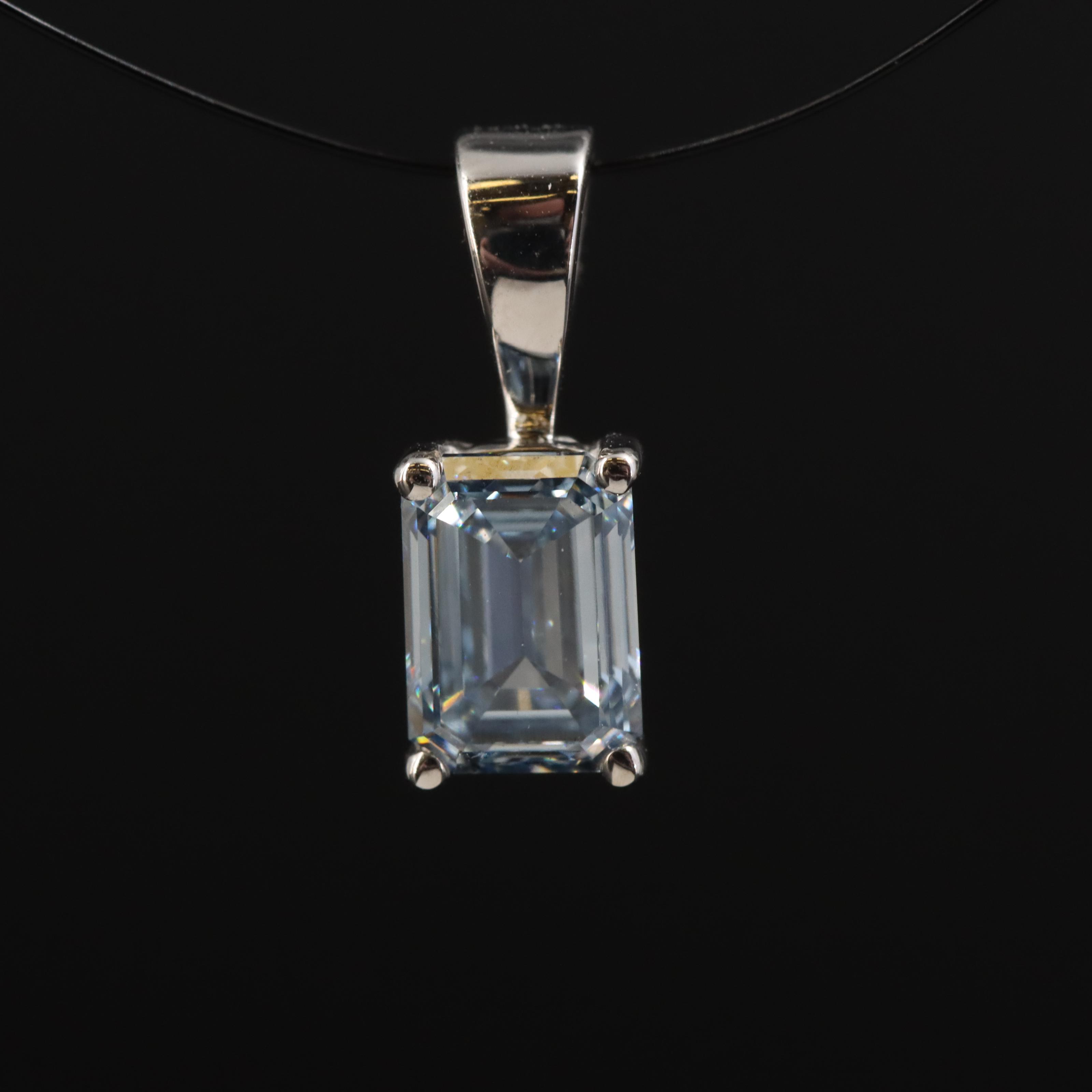 14K 0.72 CT Lab Grown Diamond Solitaire Pendant