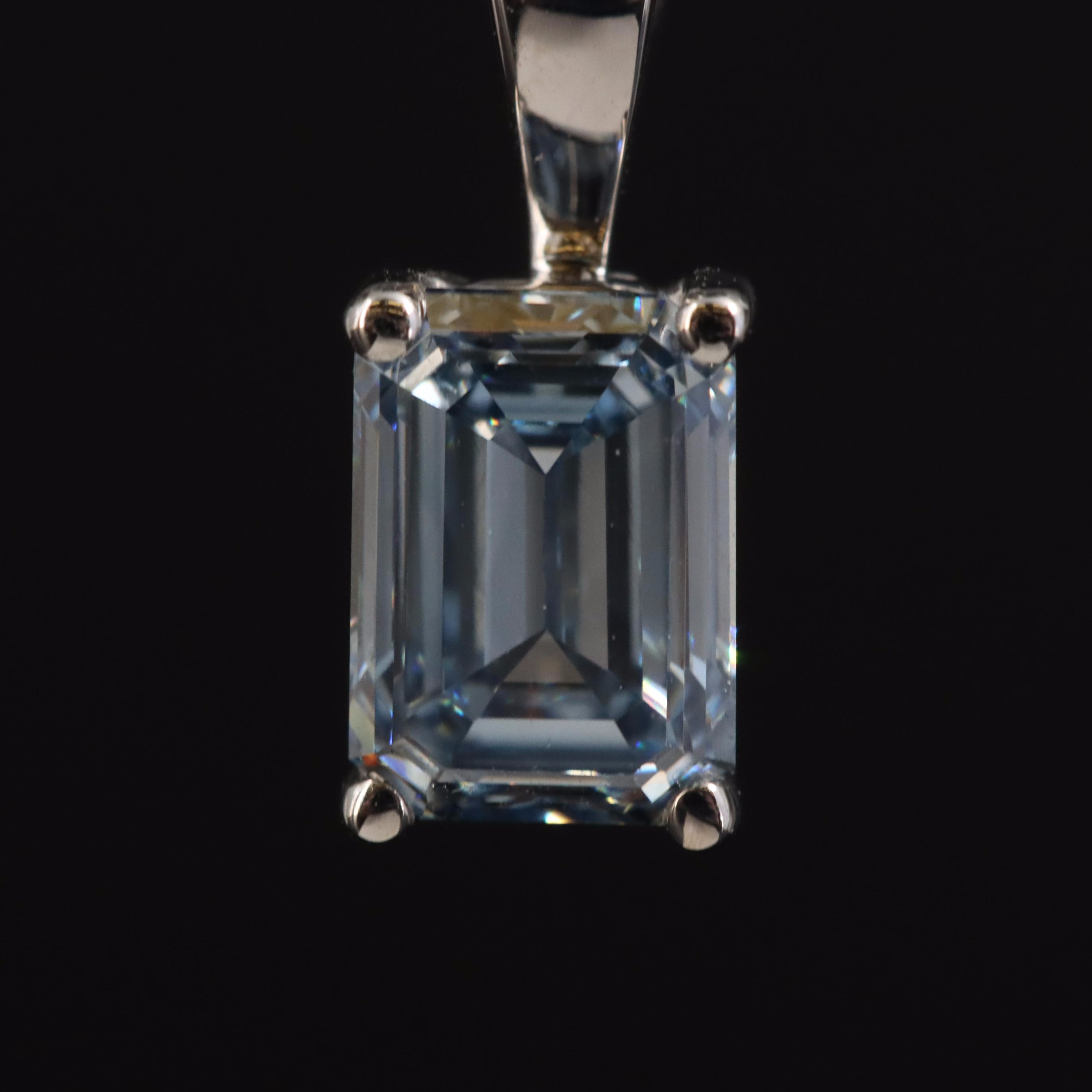 14K 0.72 CT Lab Grown Diamond Solitaire Pendant