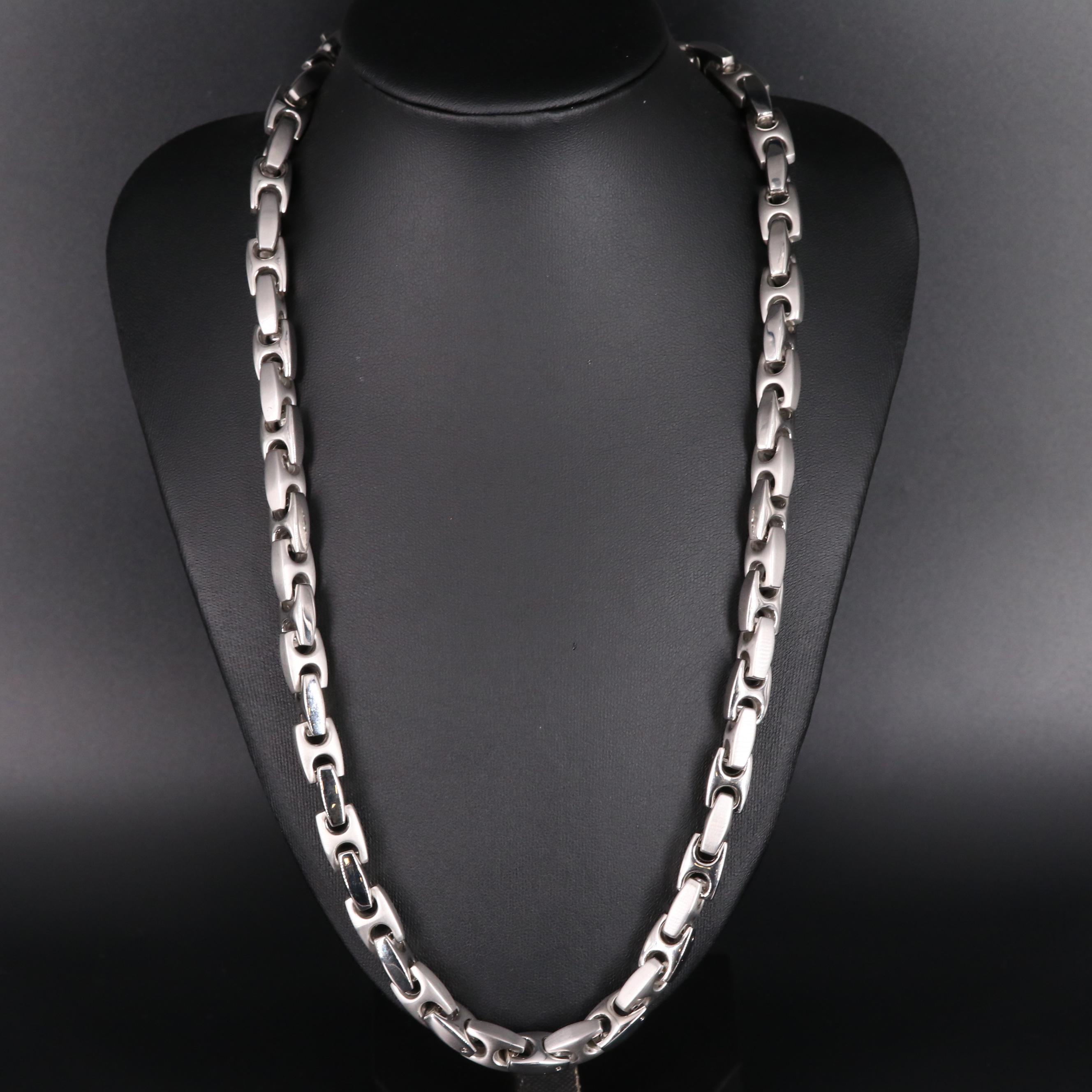 Stainless Steel Boston Chain Necklace