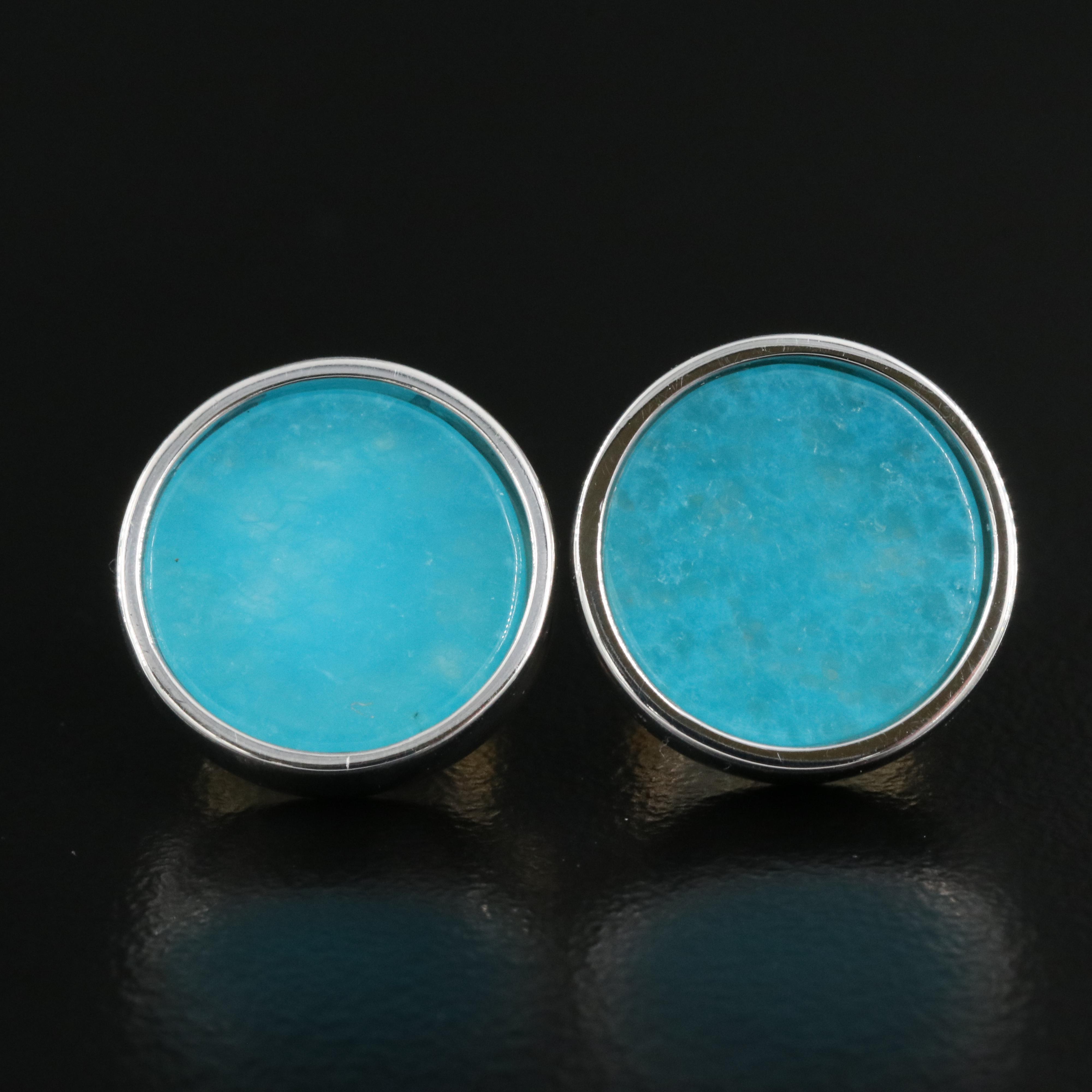 Sterling Quartz Stud Earrings