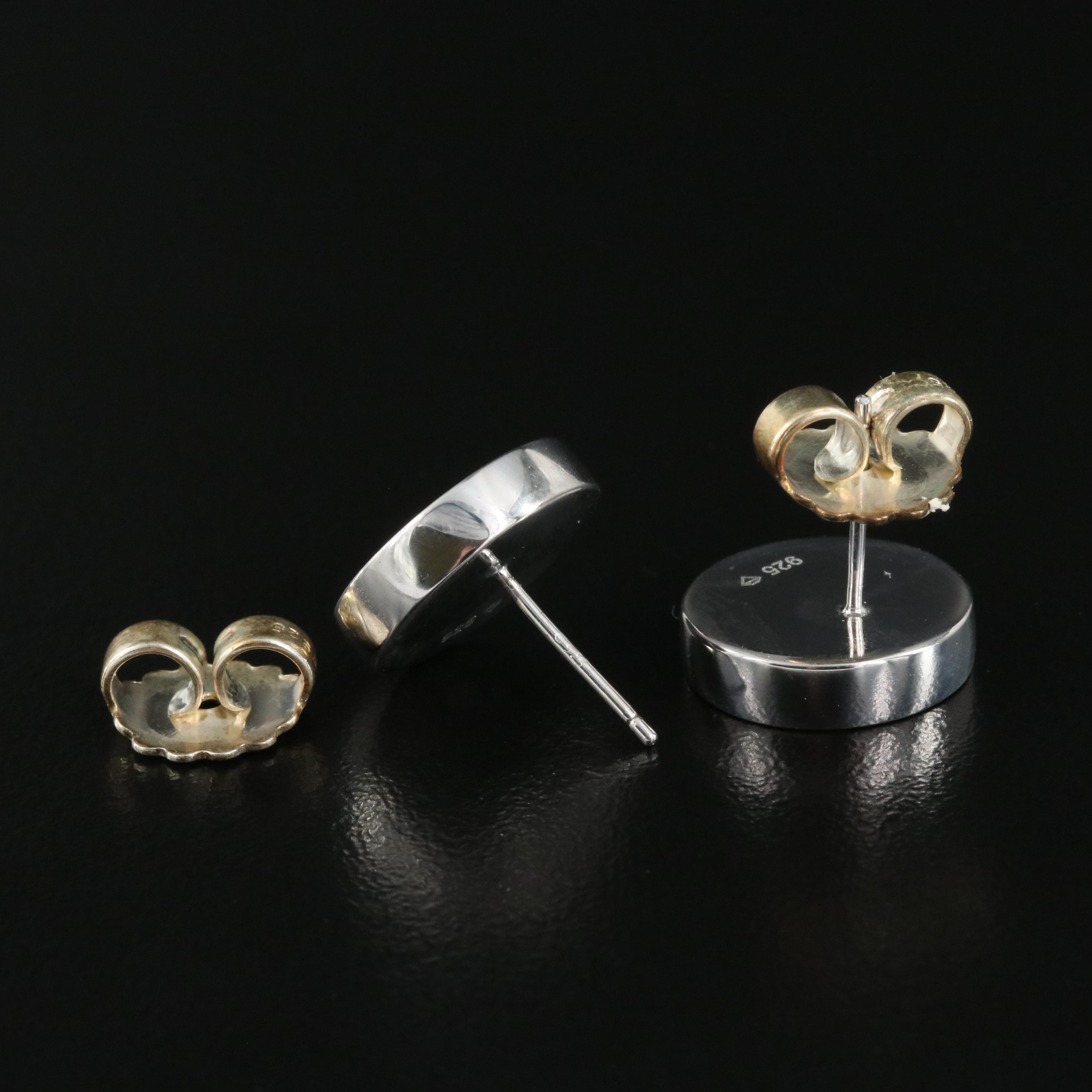 Sterling Quartz Stud Earrings