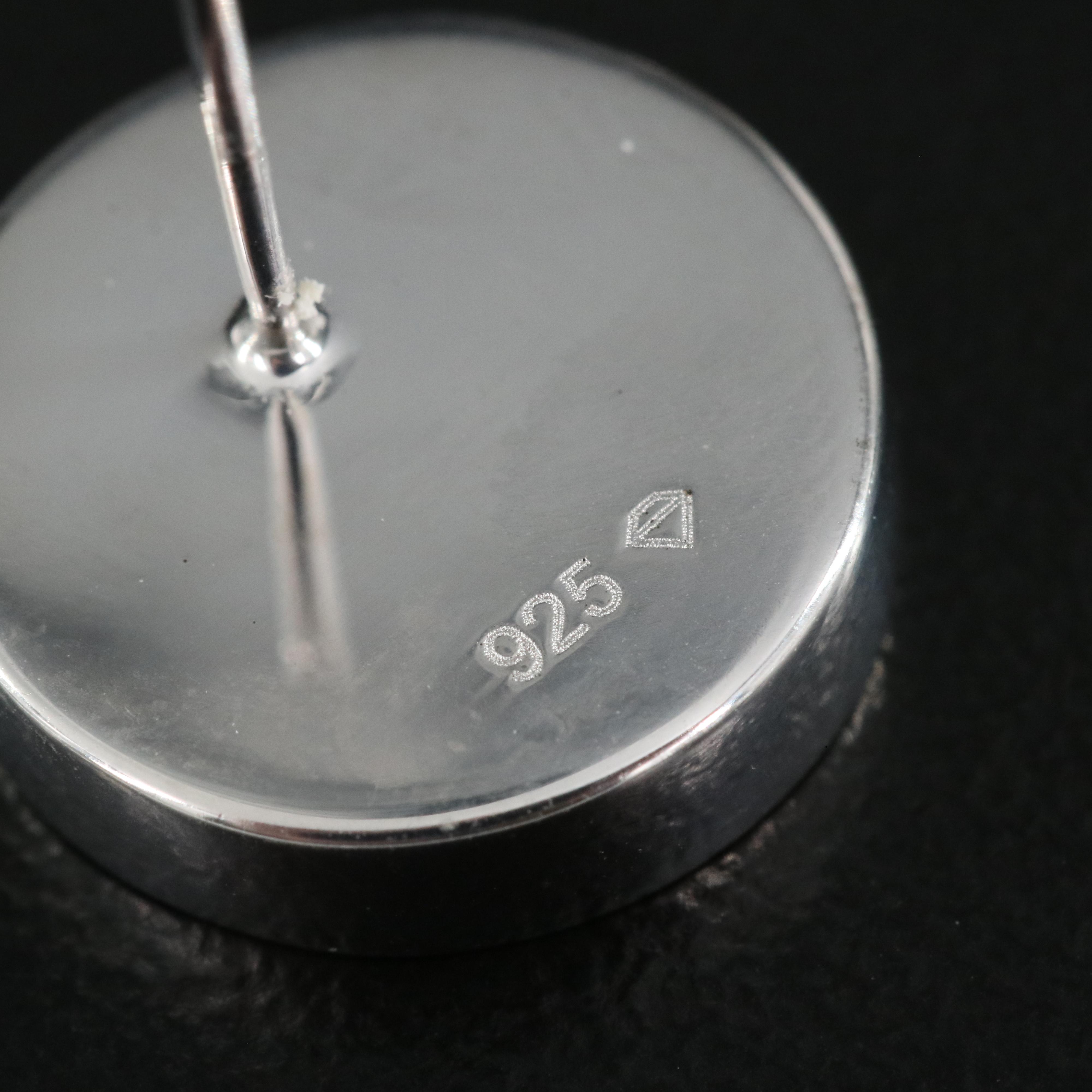 Sterling Quartz Stud Earrings