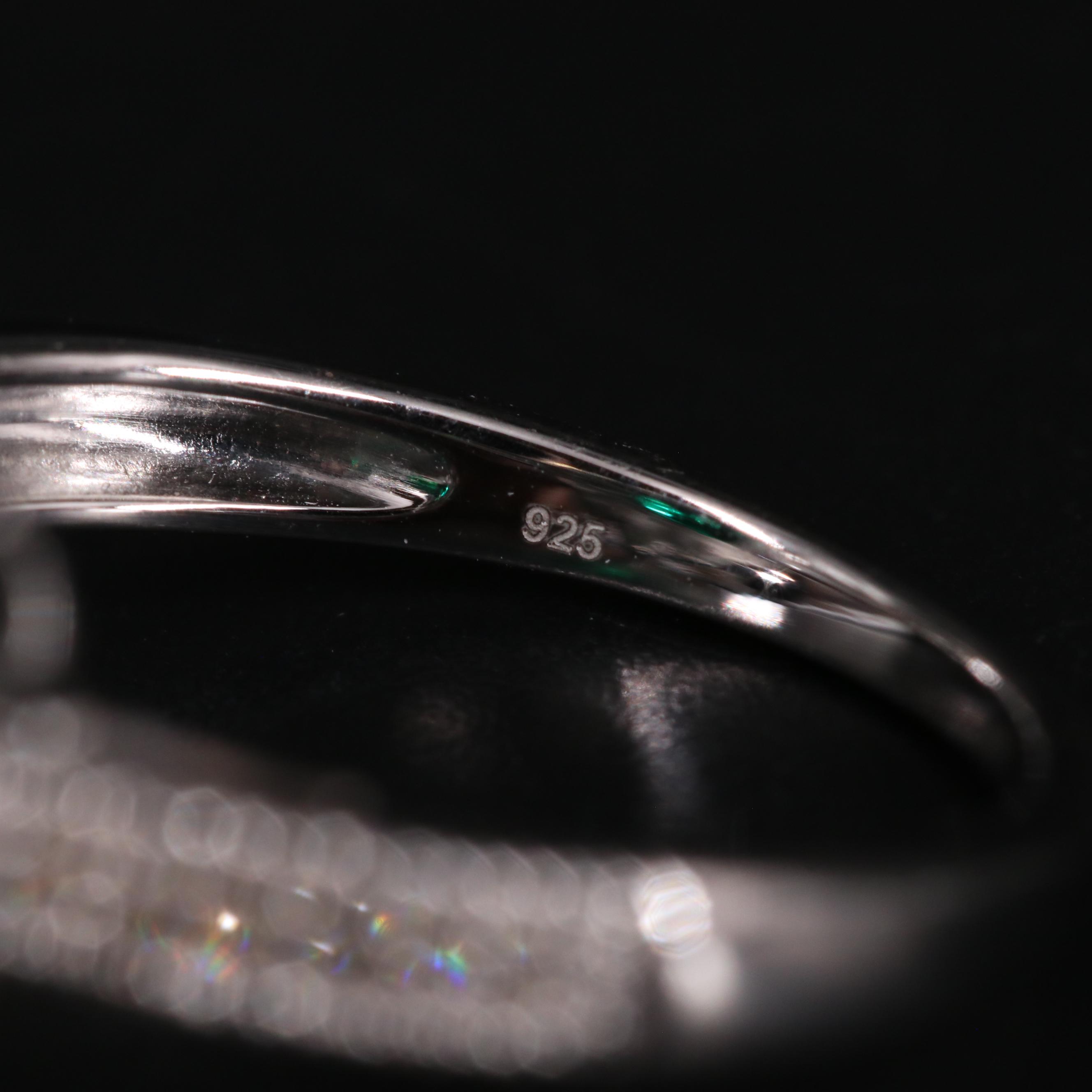 Sterling Silver Emerald Ring