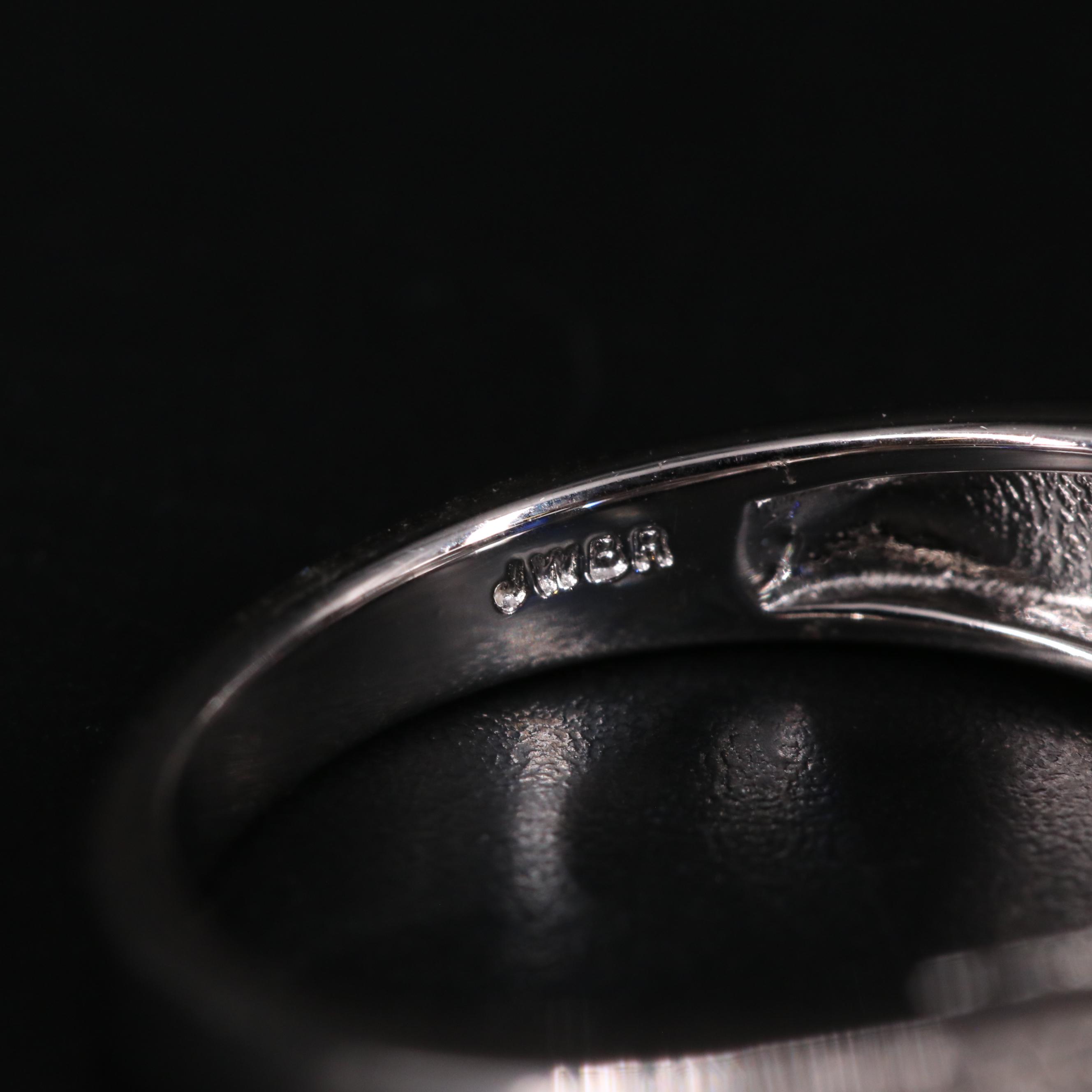 Sterling Silver Ring with Sapphire and White Sapphire